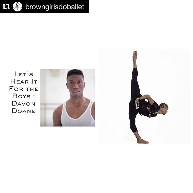 #Repost @browngirlsdoballet with @repostapp.
・・・
It's a Let's Hear it for the Boys!Friday special feature from @loveofdancetv featuring @davonwdoane! Listen to Davon tell his story to Sarita Lou on our blog! (*link in bio) and give both @loveofdancet