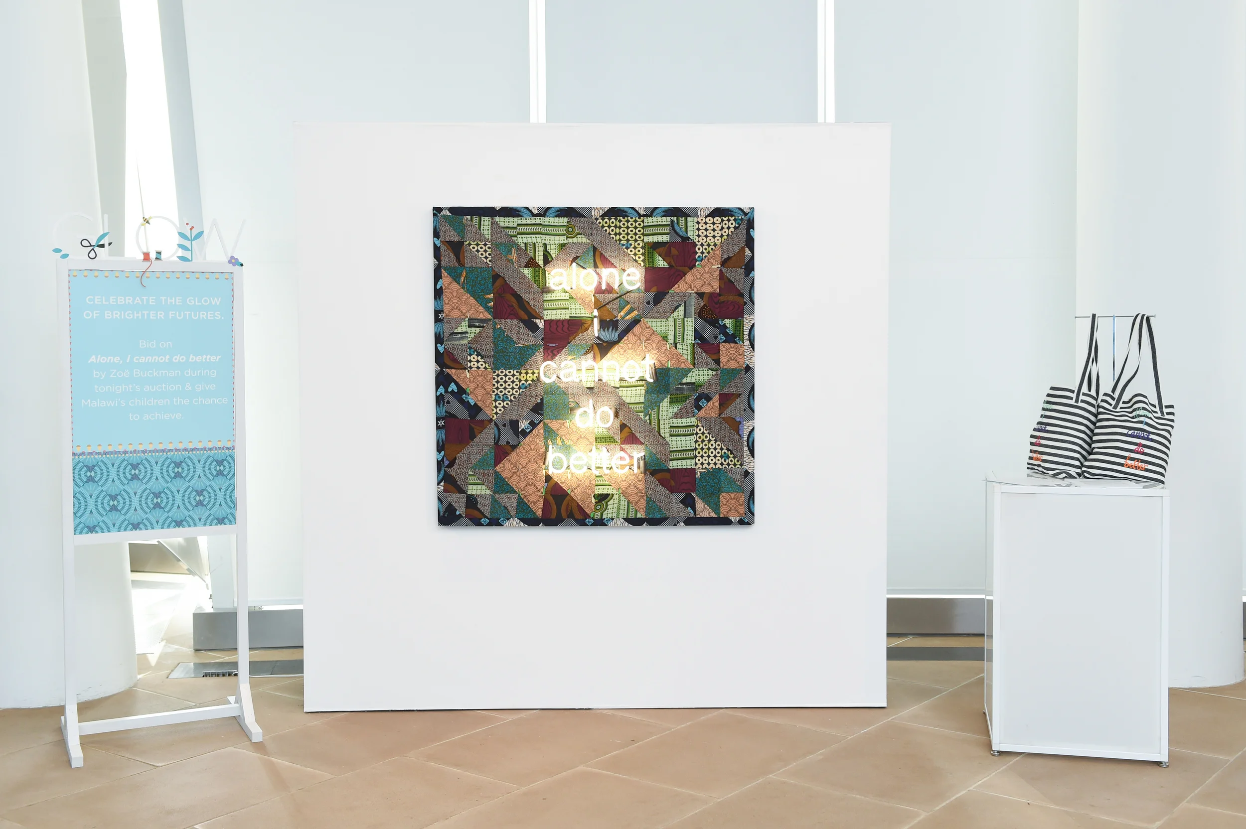 Spring 2016 Gala for Good featuring Buckman's Alone I Cannot Do Better as well as the collaborative limited edition Mara Hoffman tote bag; Photo credit: BFA.com