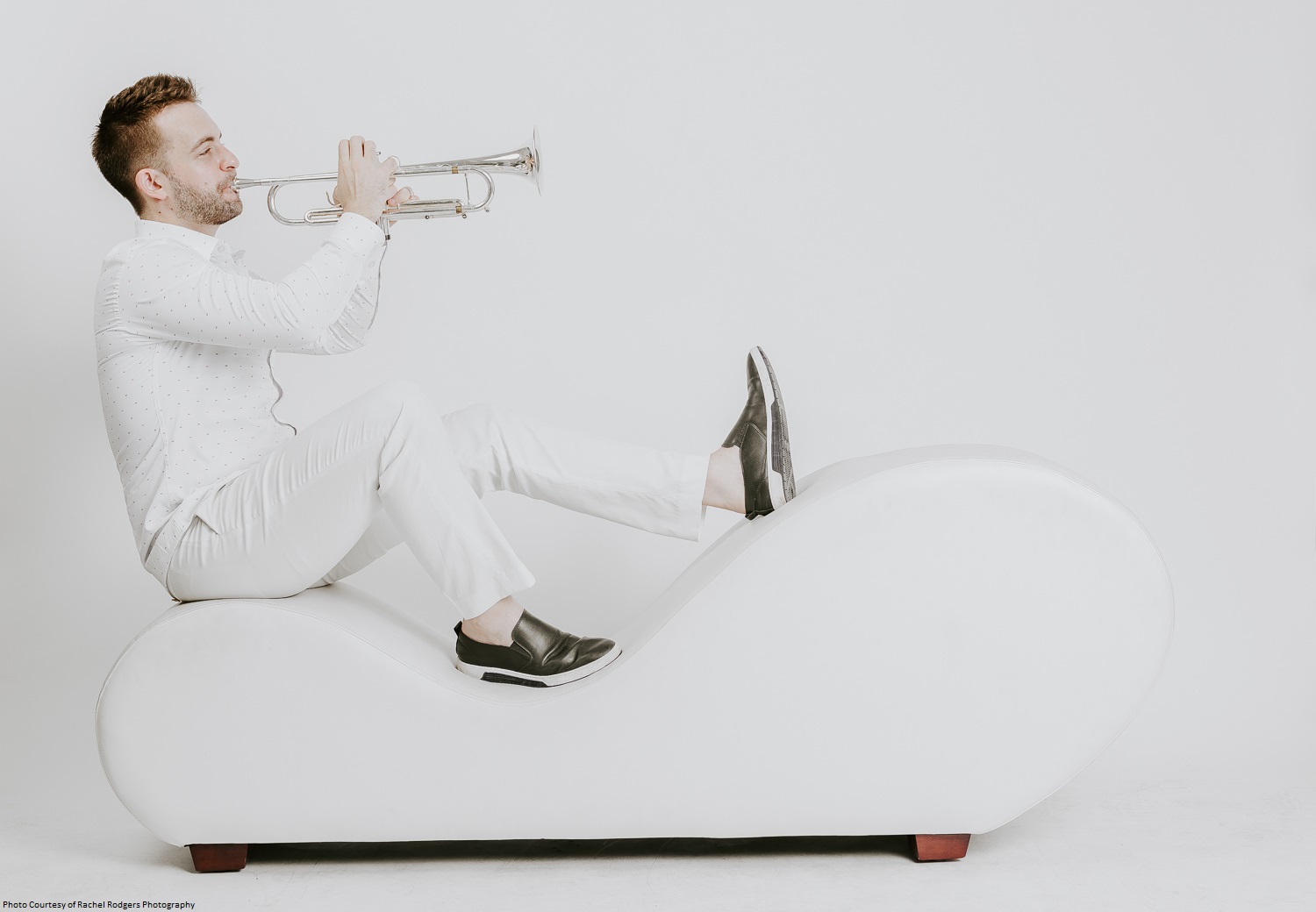 BB3 Trumpet on White Chair