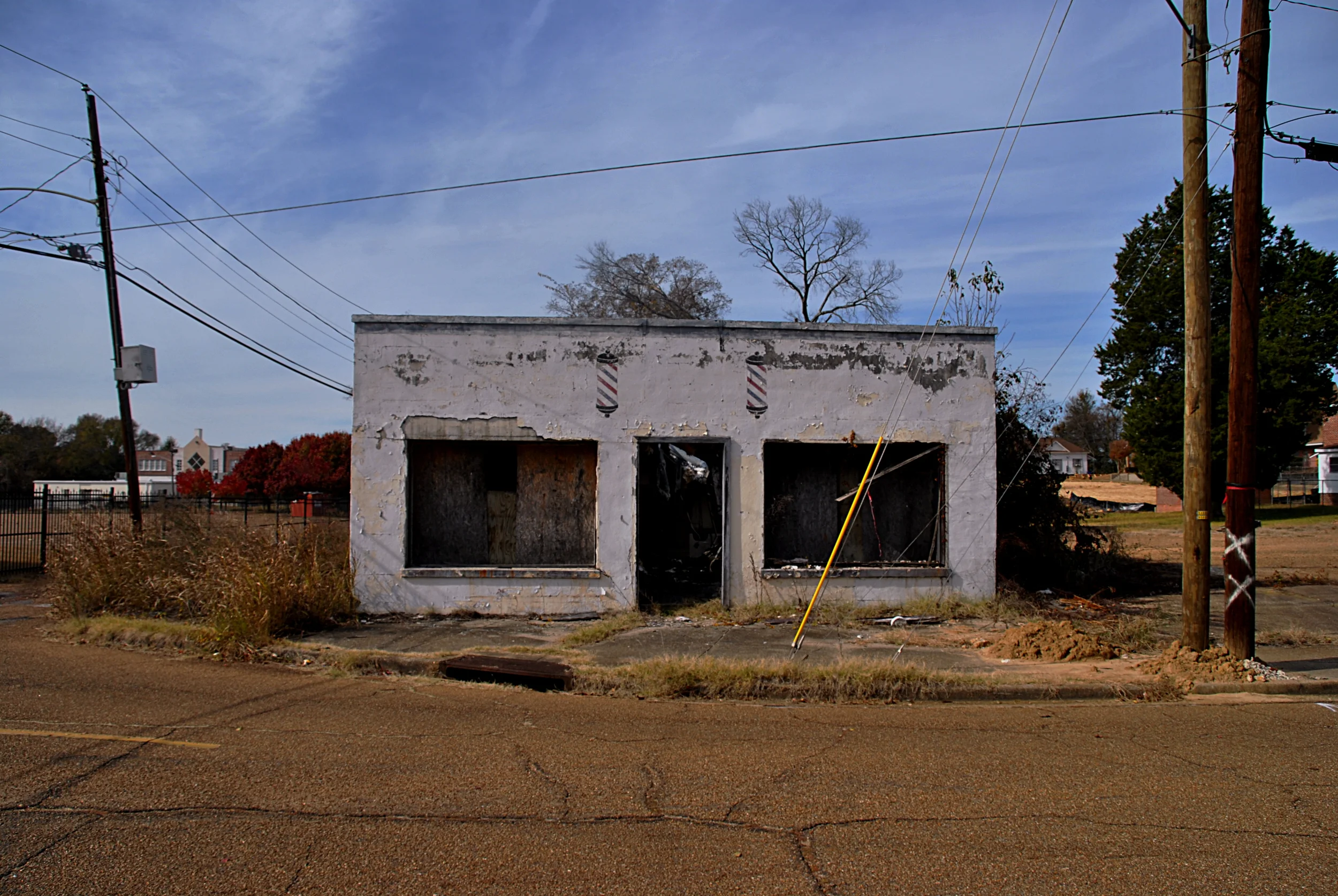 Little known fact: Lex Luthor is bald because he was in this barber shop when it burned to the ground.