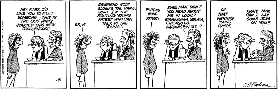 Allow me to prove how cool and modern I am with a comic strip from 1971.