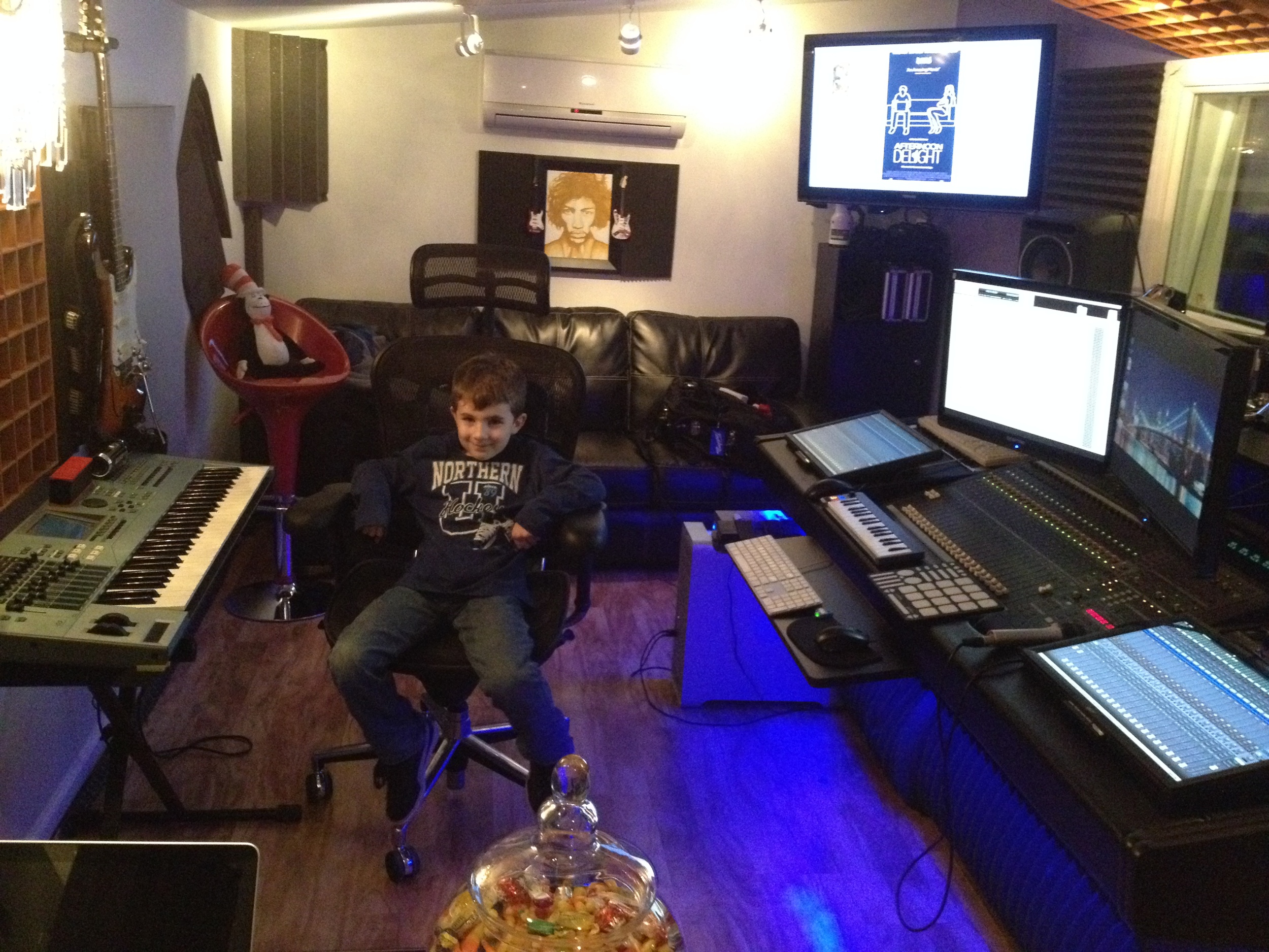  My son at the Caelum Studios! 