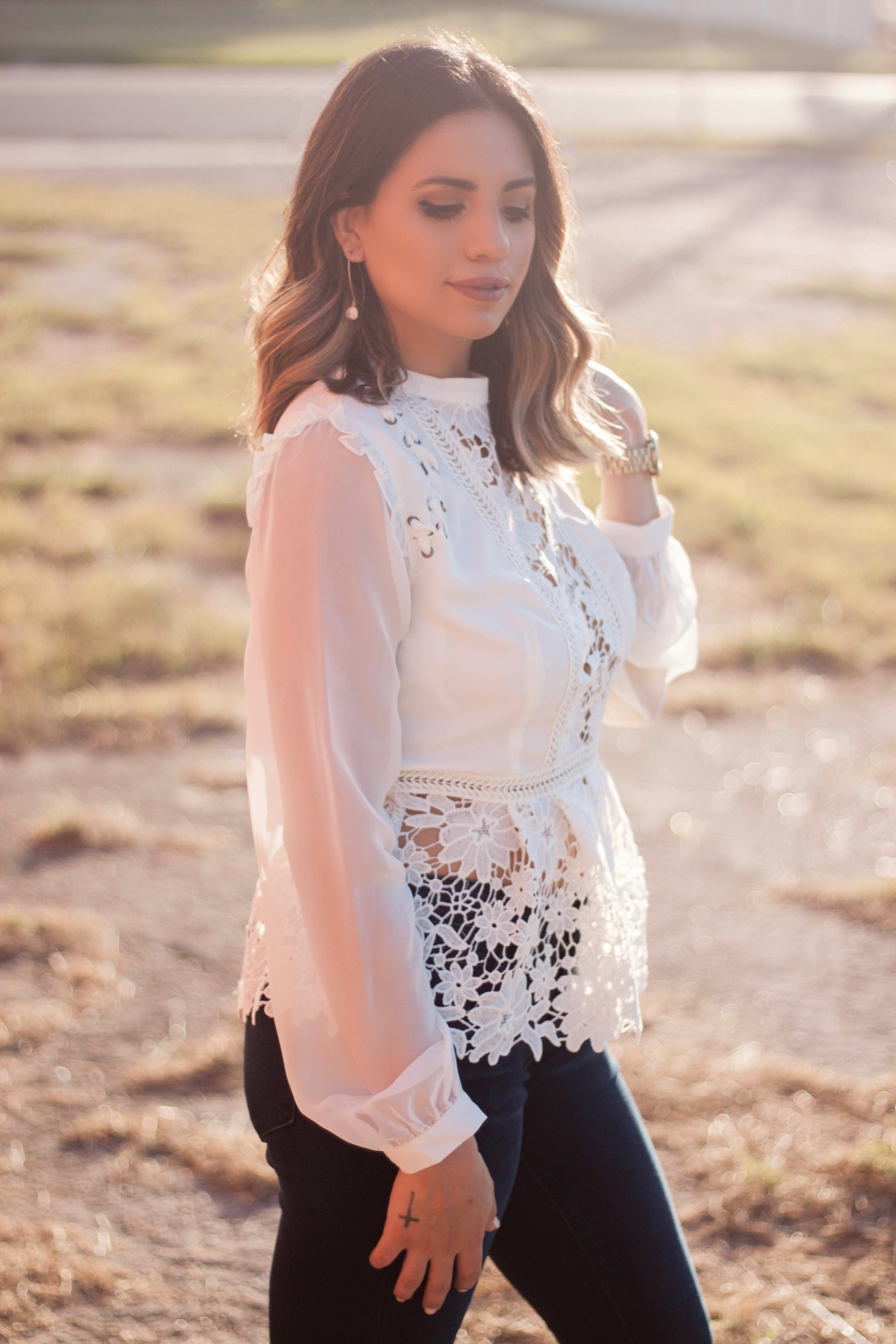 White Eyelet Blouse