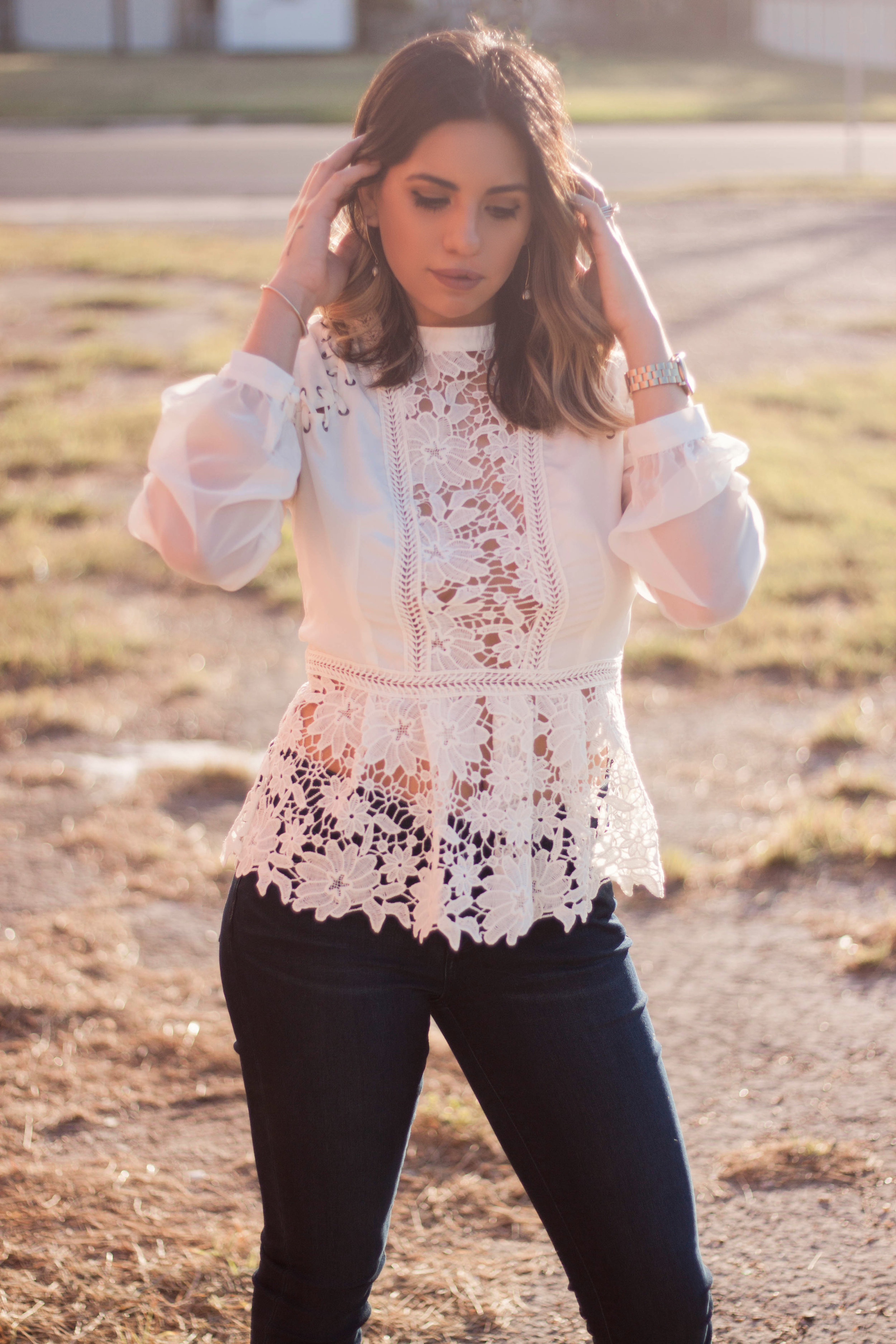 White Eyelet Blouse