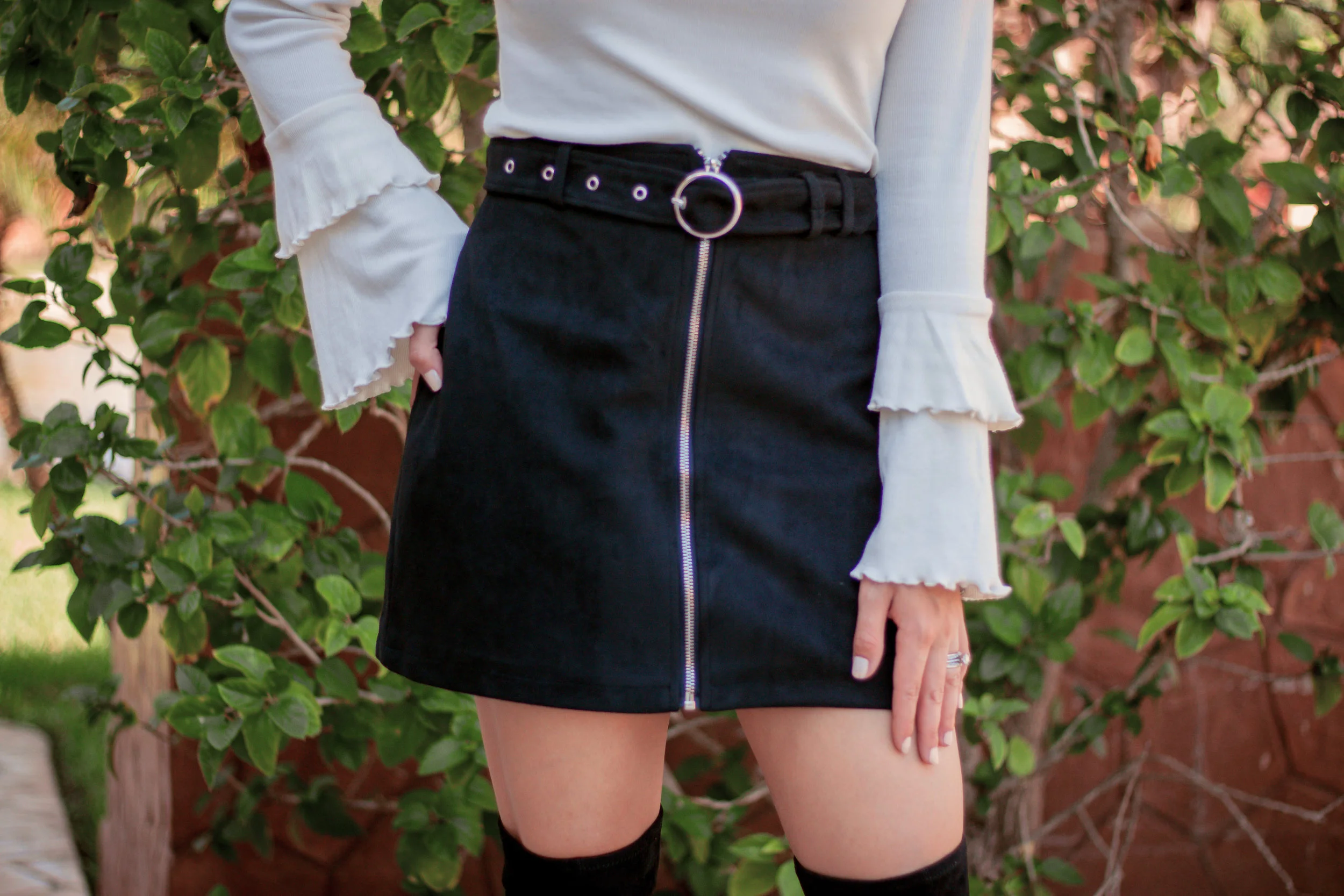 Black Suede Skirt