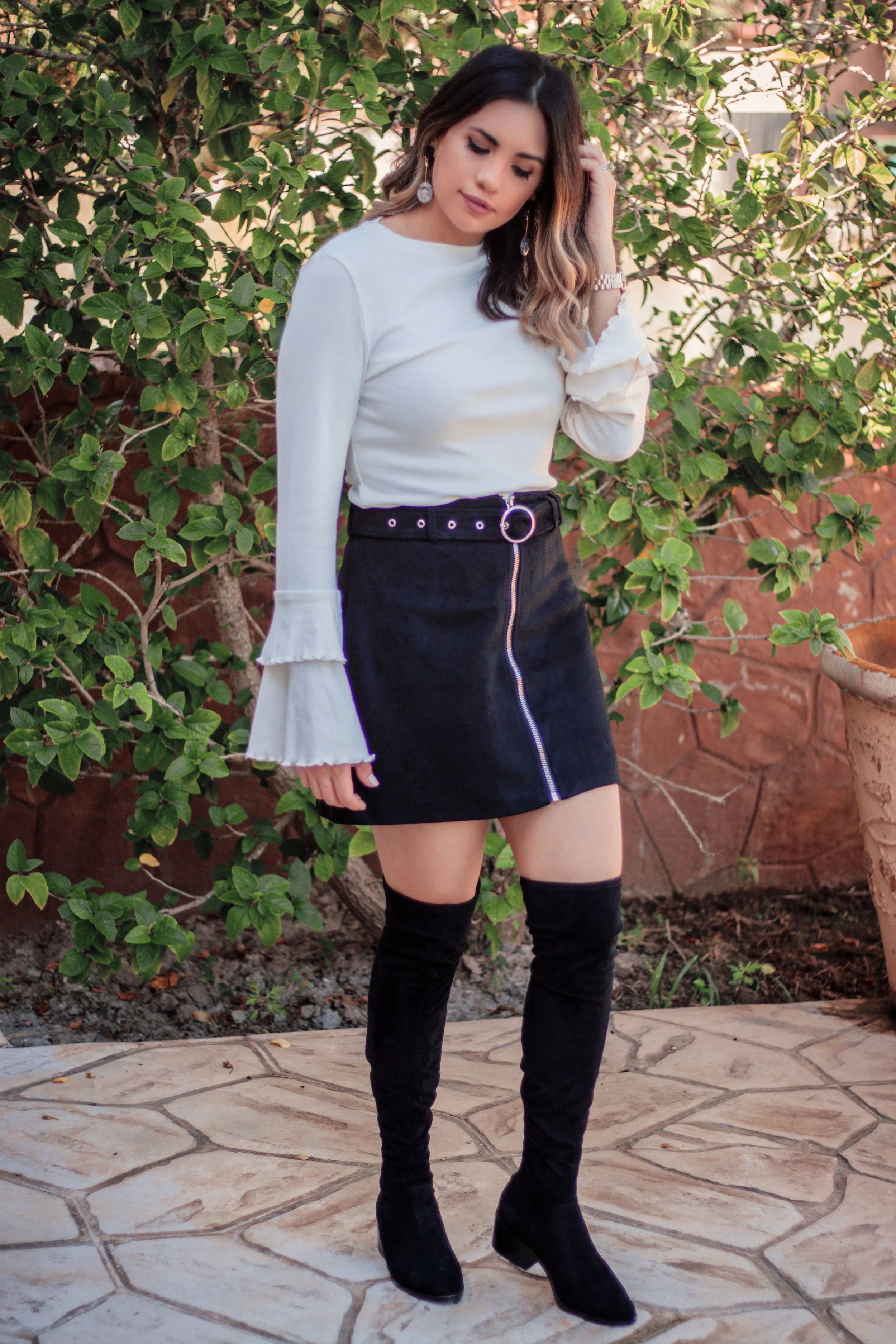 Black Suede Skirt
