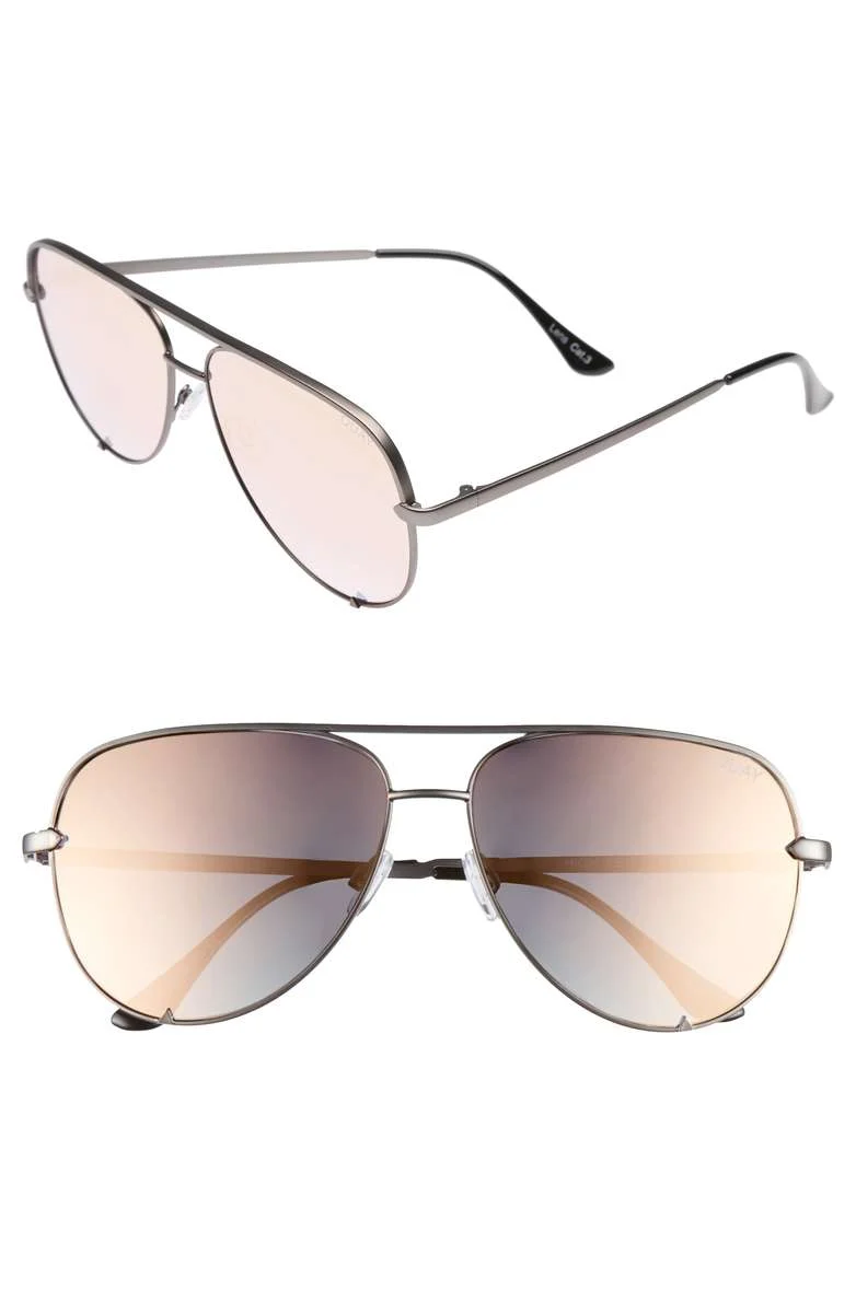 Quay High Key Rose Gold Sunglasses