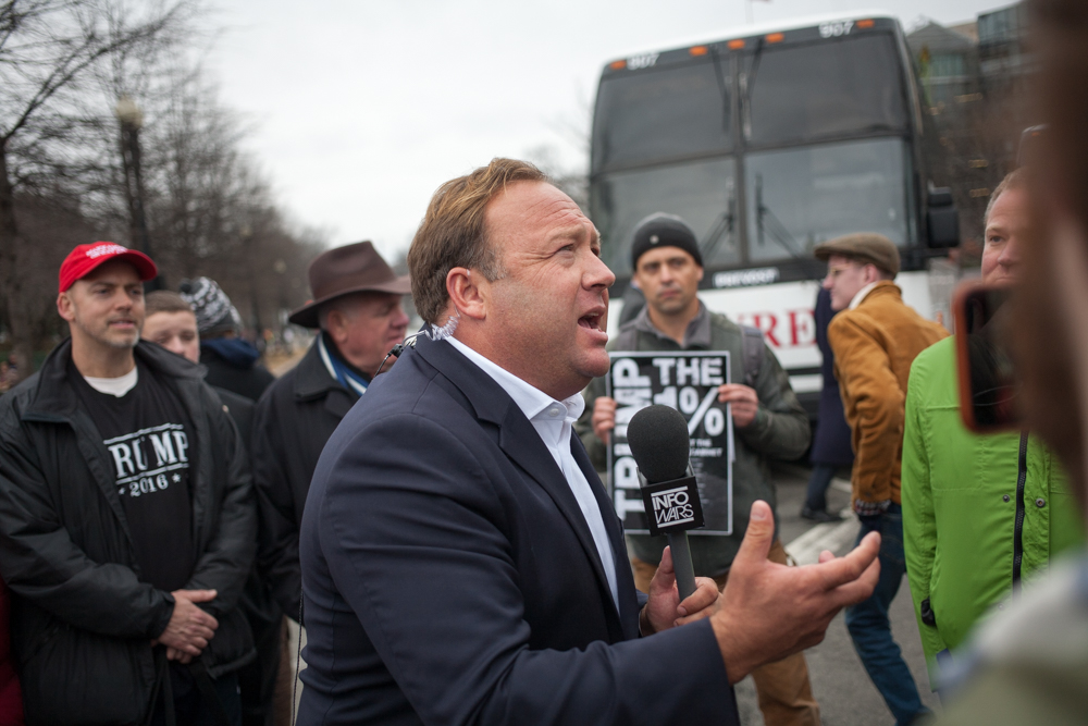 They're looking at Alex Jones.