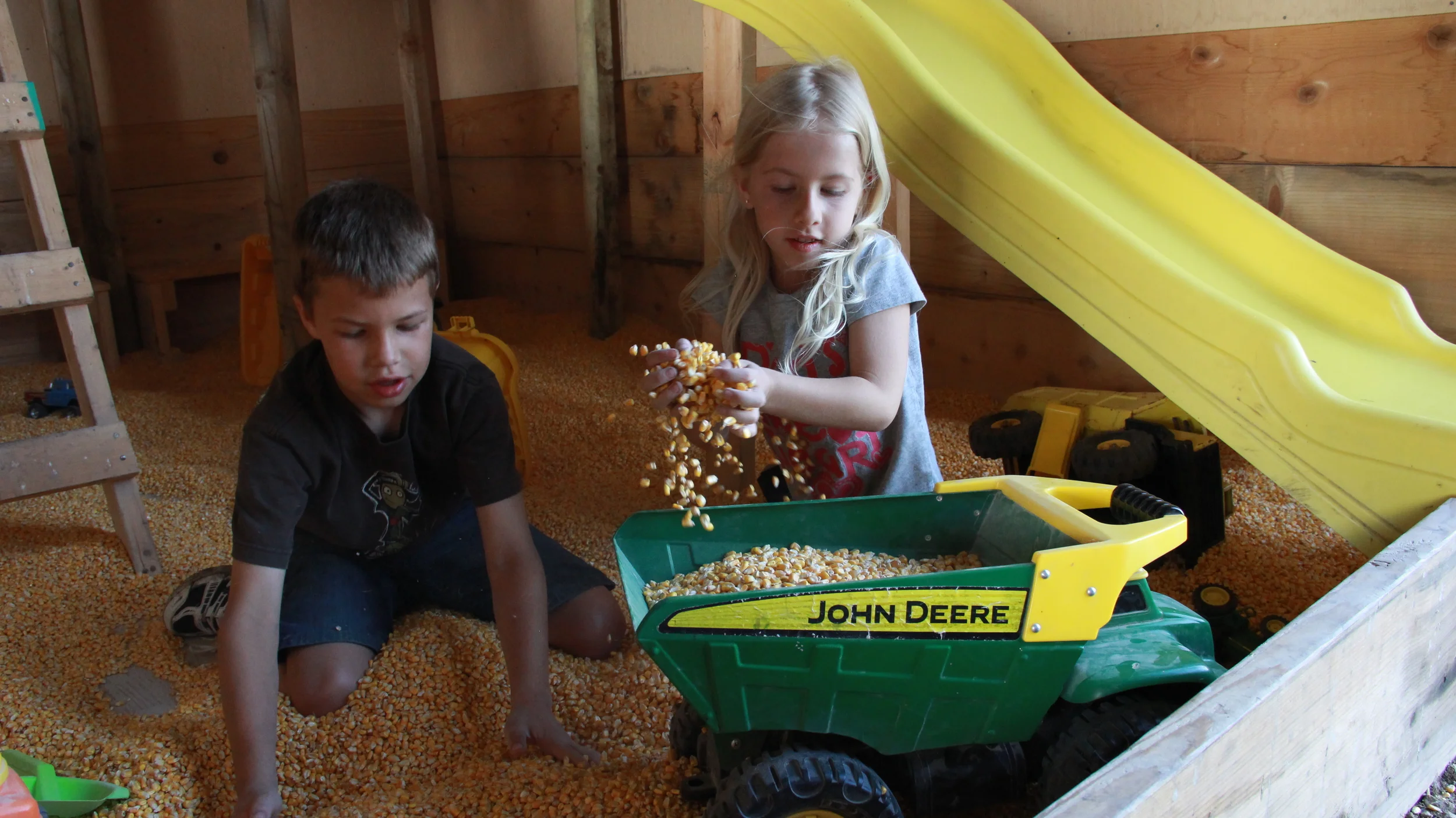 Play facilities in the Party Shed are available for young children, even preschool age.