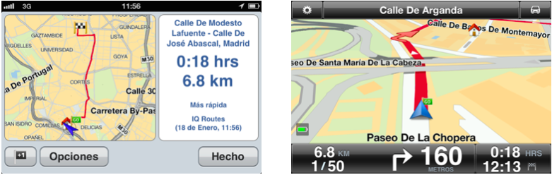 Tomtom, antes de empezar te da la sintética, durante el recorrido la analítica.