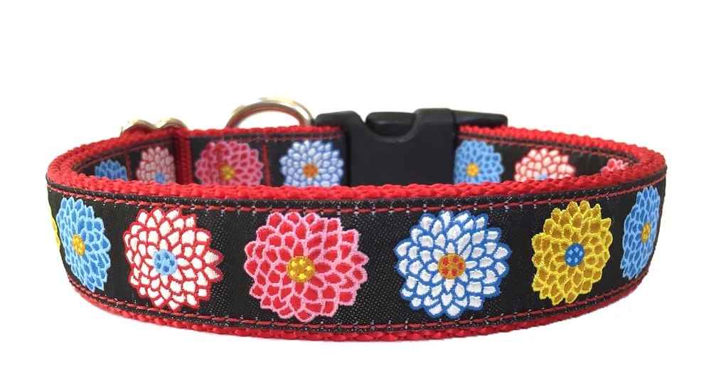 Pom Pom Flowers Ribbon Dog Collar Flores Pet Supplies