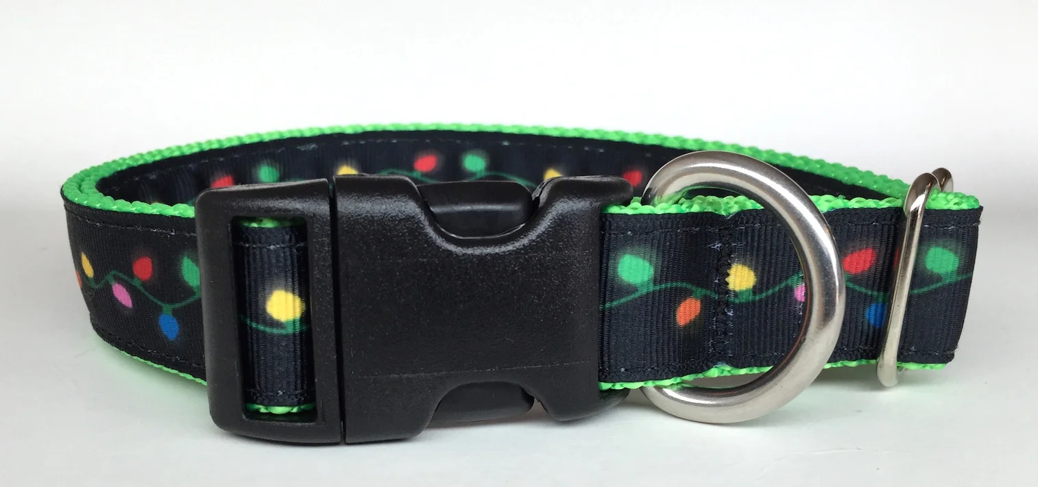 dog collar with christmas lights