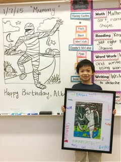 The art lesson theme is the birthday girl/ boy's choice.
