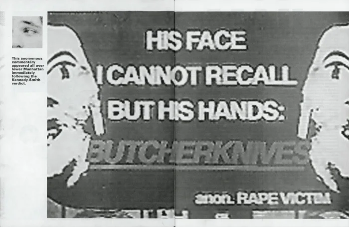2 page spreed of butcherknives poster, NYQ magazine 1991