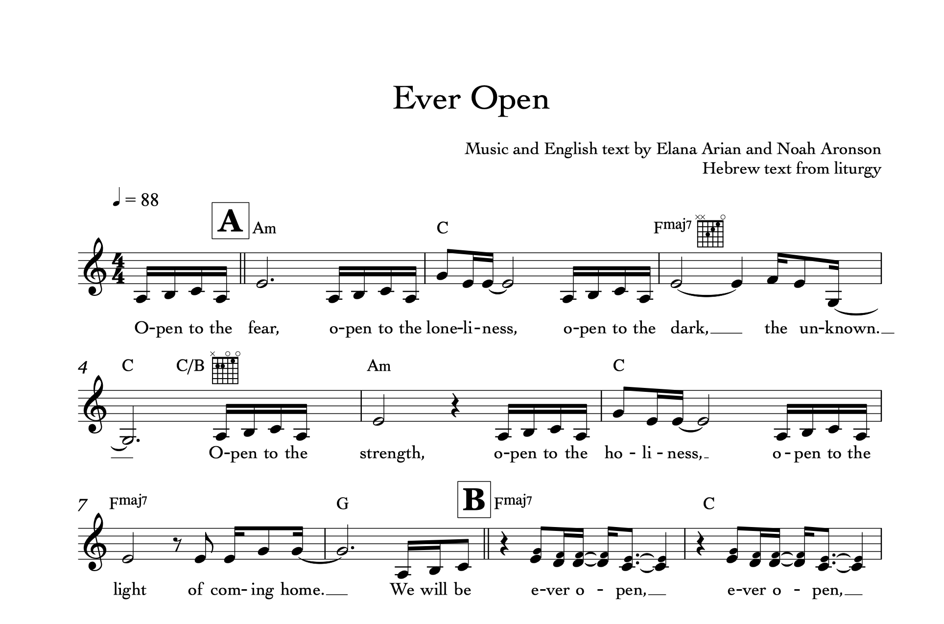 Ever Open (Sheet music download)