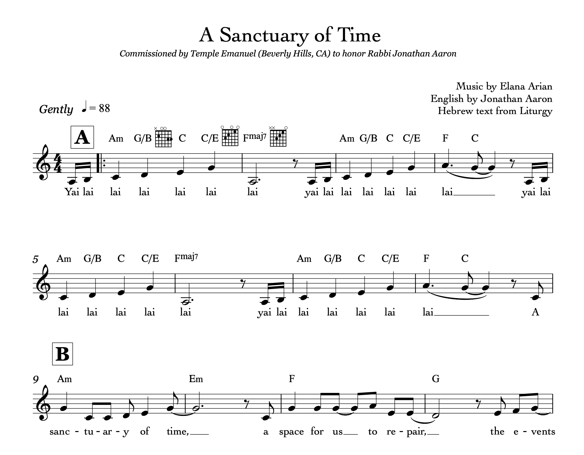 A Sanctuary of Time (sheet music download)