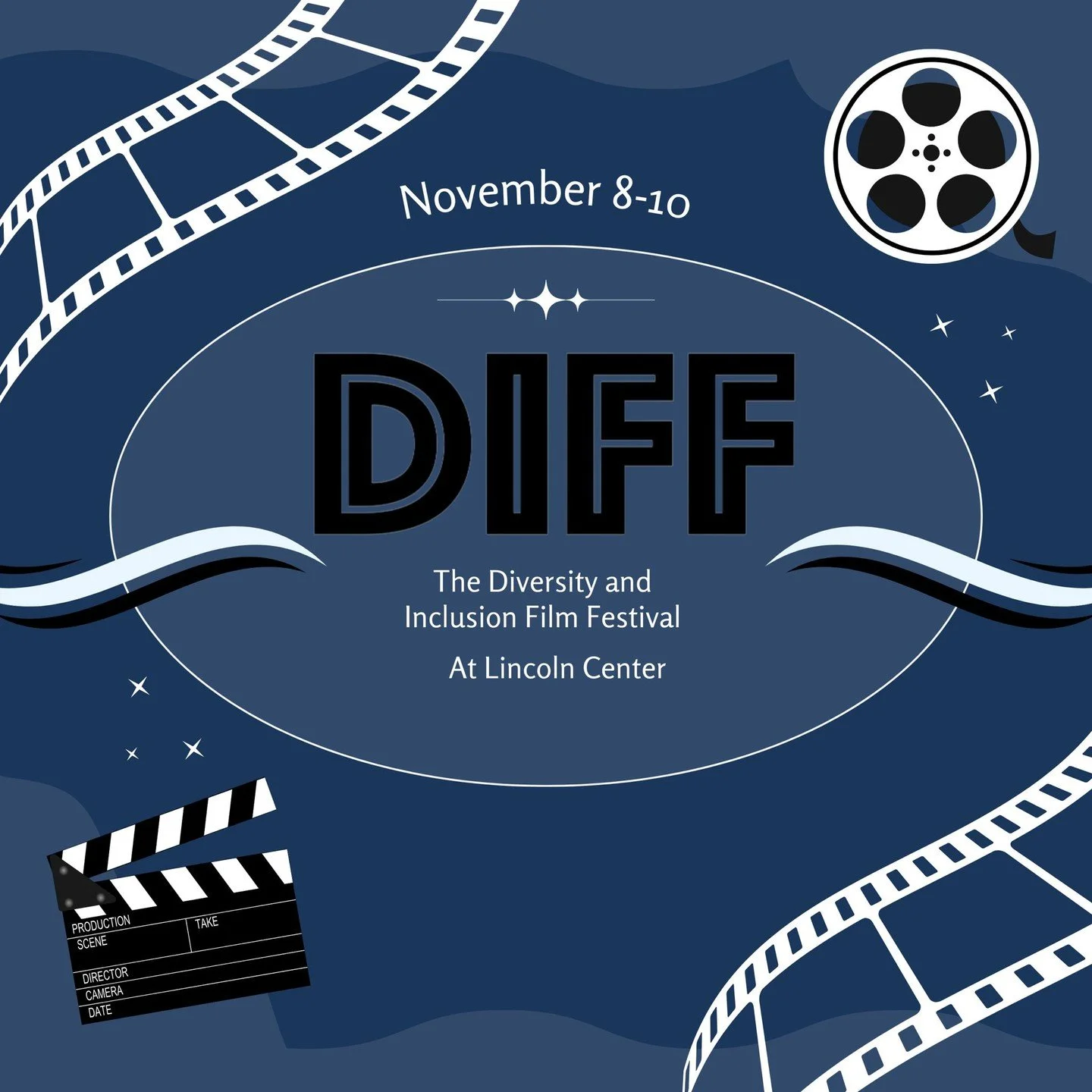 Coming up! @difilmfestival November 8-10th in NYC.
The Diversity and Inclusion Film Festival at the Lincoln Center, featuring an array of panelists and screenings, spotlights diversity in front of and behind the camera.

For tix and schedule: http://