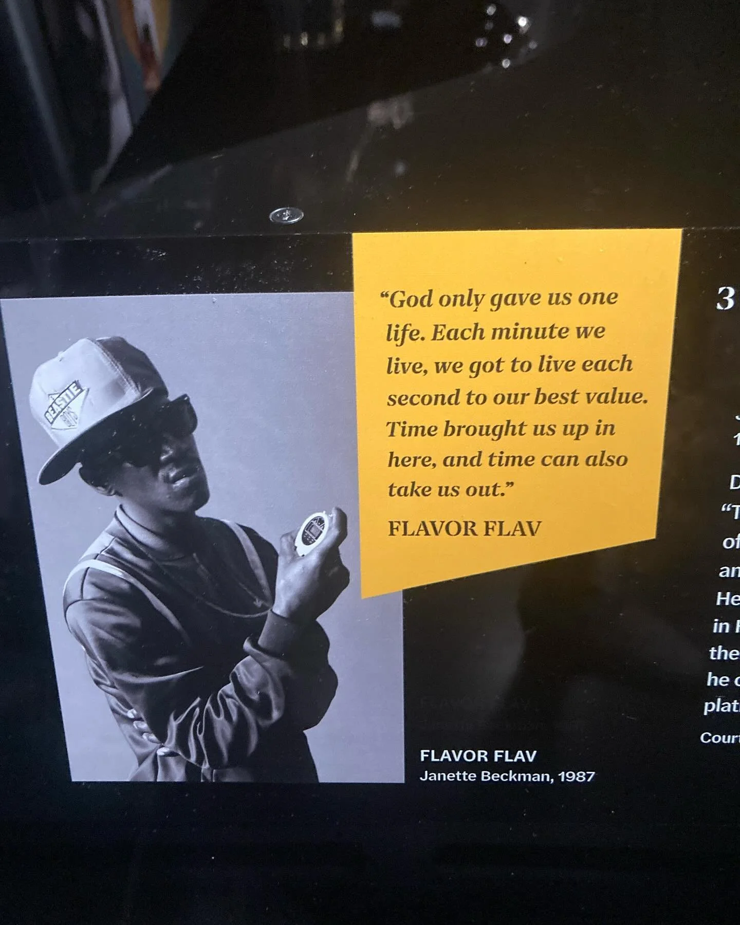 &ldquo;God only gave us one life to live. Each minute we live, we got to live each second to our best value&hellip;&rdquo; Flavor Flav.  Wiser words were never spoken.  Time is the one thing we can&rsquo;t get back. So make it count. I often think it