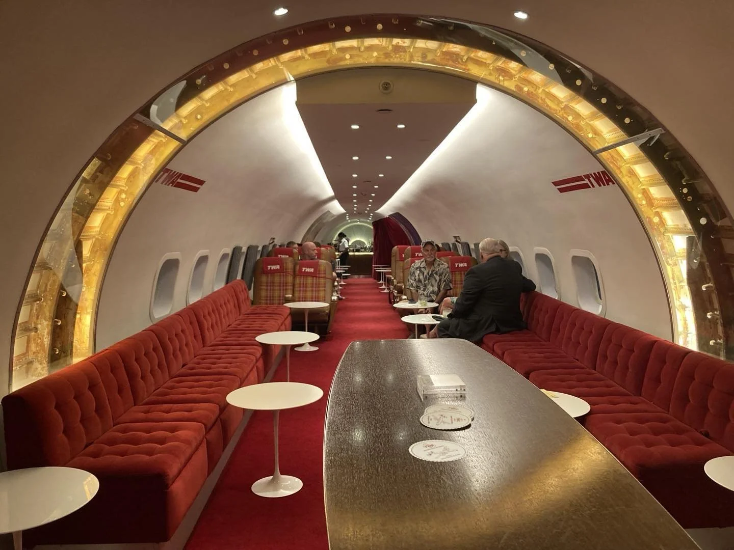 &ldquo;Connie&rdquo;, a Lockheed Constellation propeller plane, for which the TWA Flight Center at JFK had been designed in 1962, just prior to the arrival of Jets. Connie is now refurbished as a cocktail longe at the @twahotel (formerly TWA terminal
