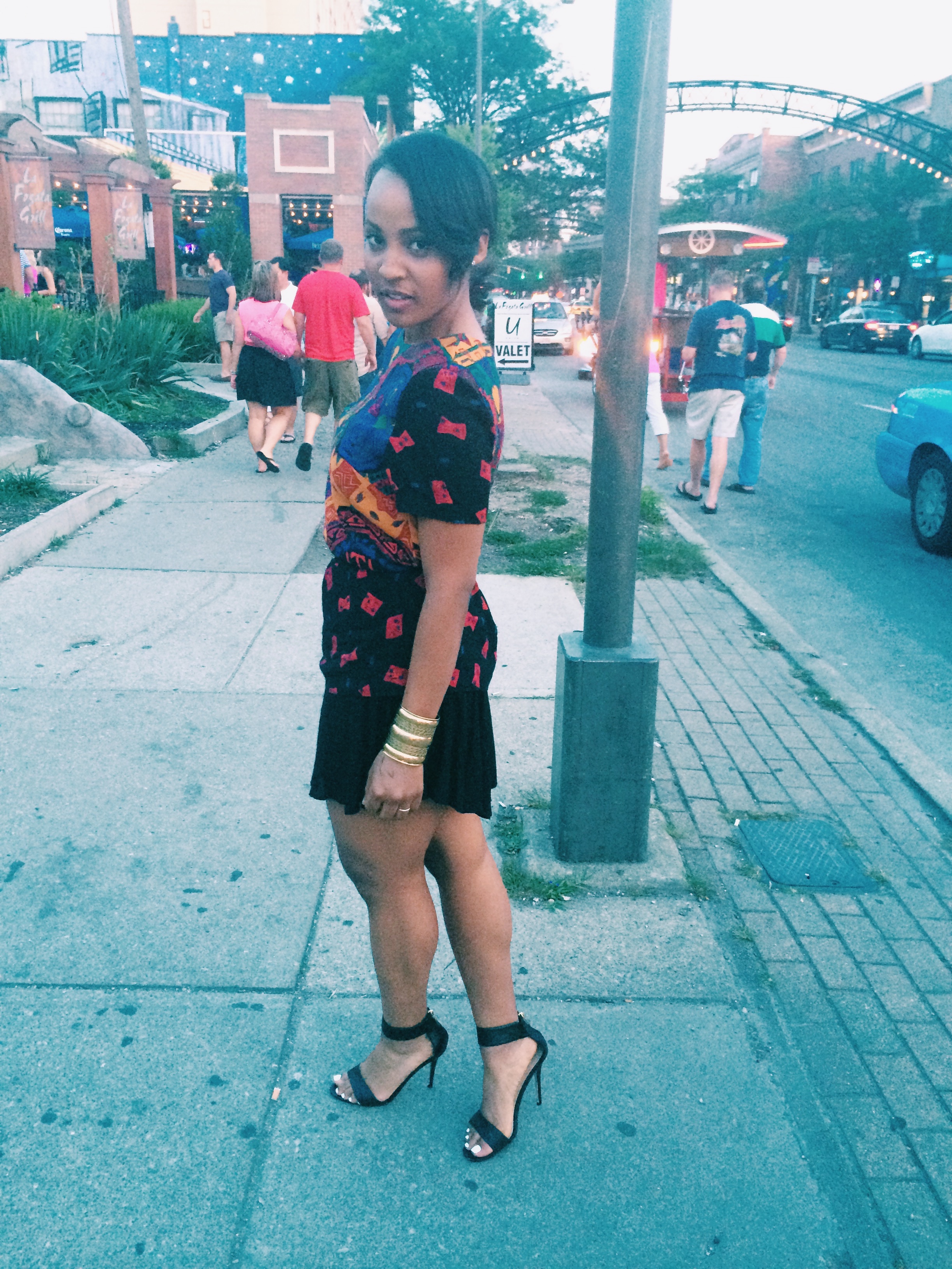 THRIFTED FIND OF THE WEEK! Bought this dress for only $5 and it was perfect for our night out on the town! 