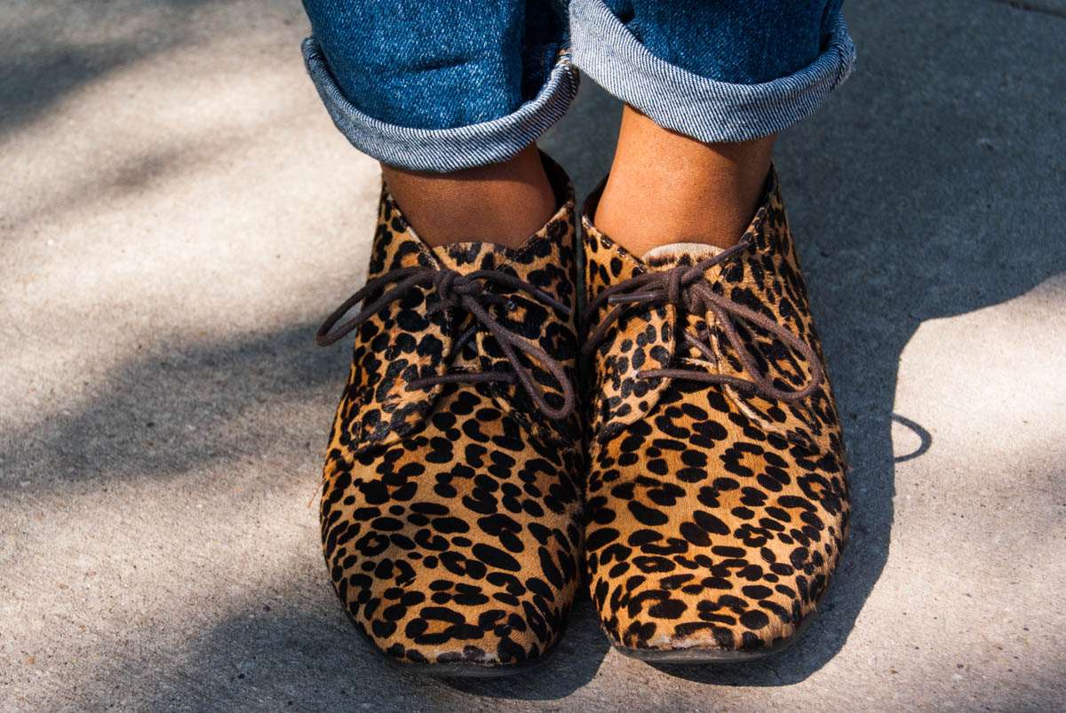 Leopard print loafers from Gap