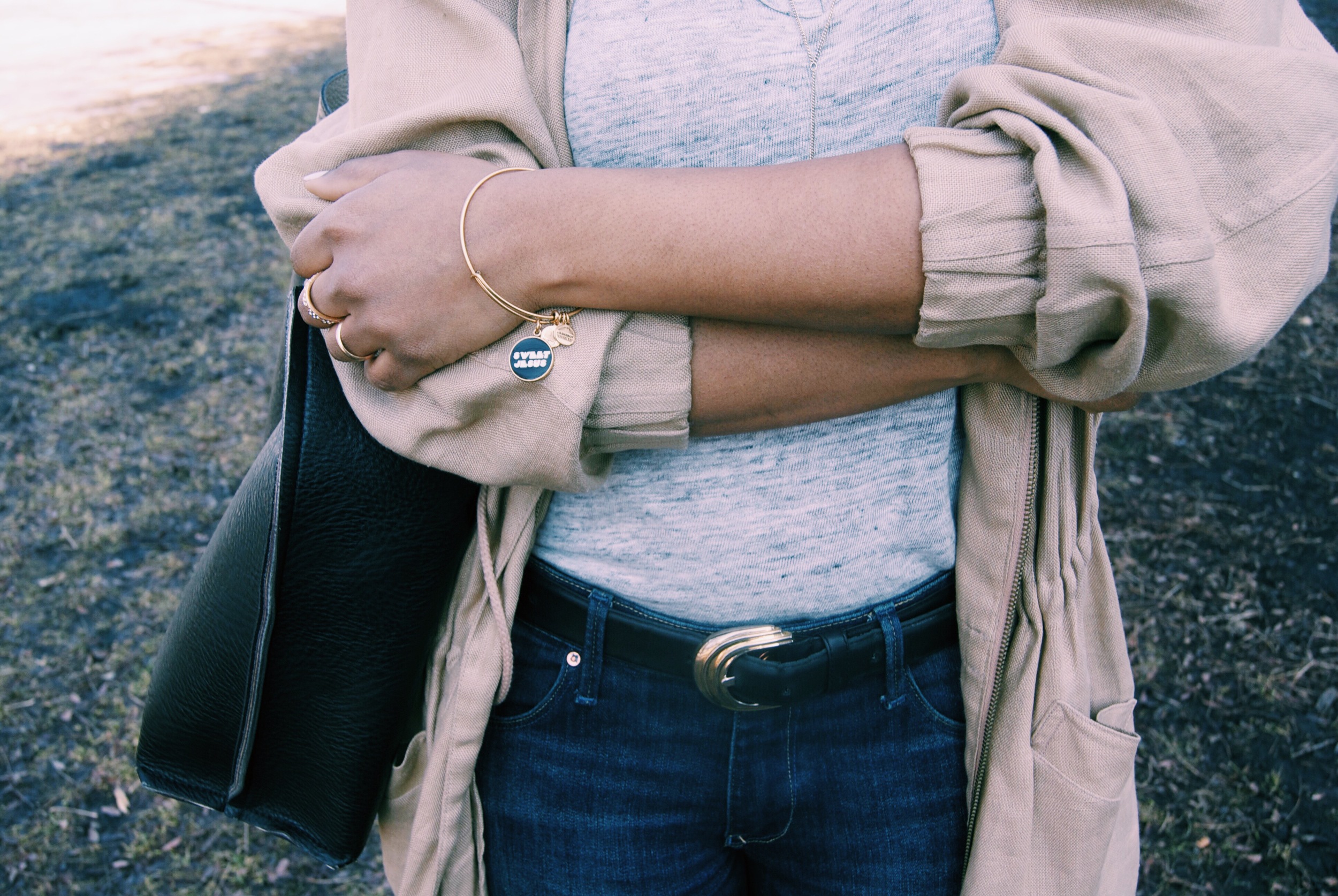 I've also been loving my Alex & Ani arm candy with the inscription "Sweet Jesus" on it. A subtle detail that means the world to me. S/O to Camille Bridges for the sweet sweet gift. :) 