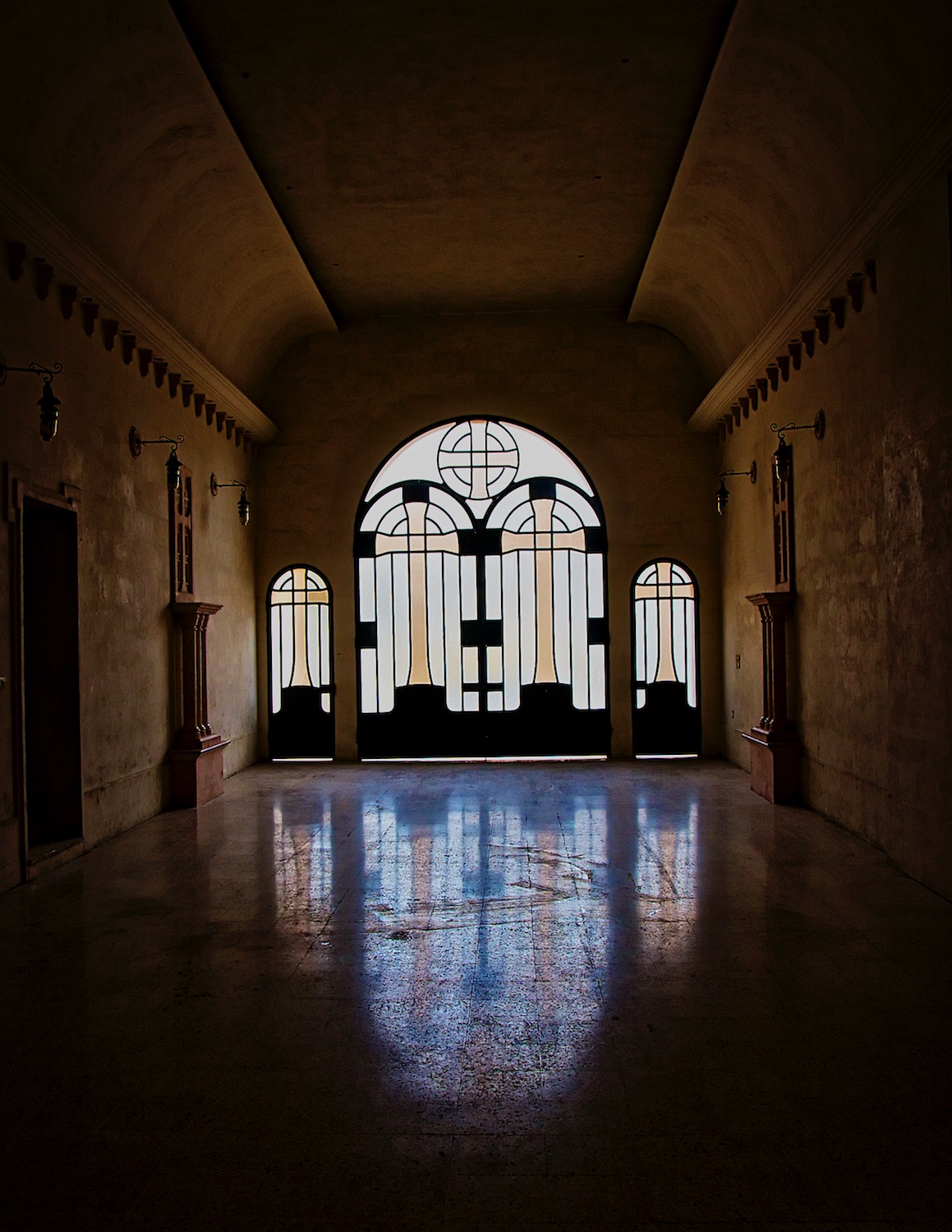 Syriac Orthodox Archdiocese of Aleepo - Stained Glass Entrance Doors