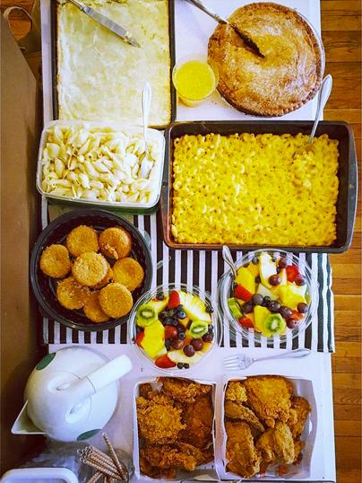 @hungryeditorEaster potluck with the QC group. I always love a feast and a good reason to celebrate. Thanks @katesletters for hosting us at The Treehouse! And your mom's mac n' cheese recipe!