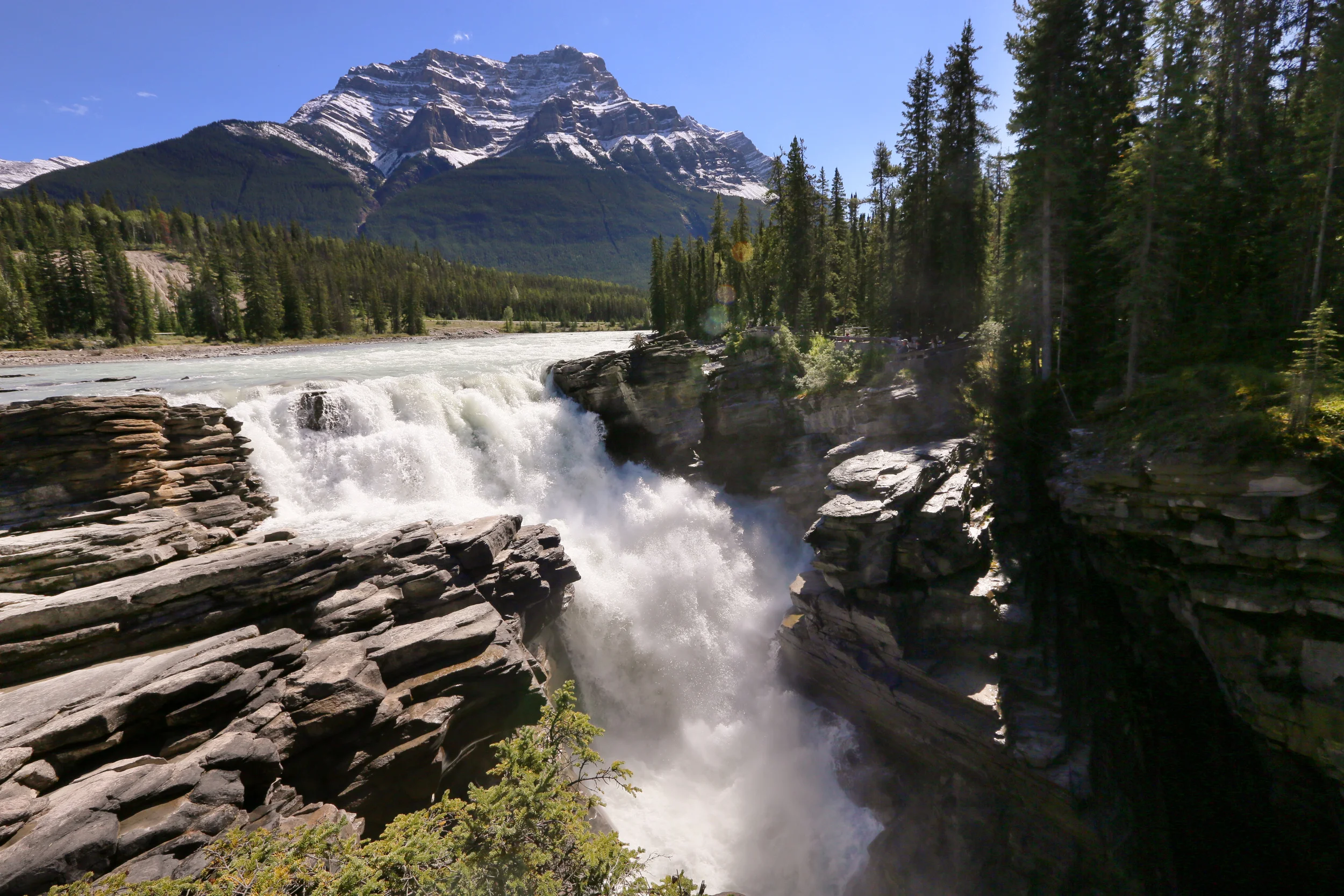 Athabasca Falls (above) Sunwapta Falls (bellow)
