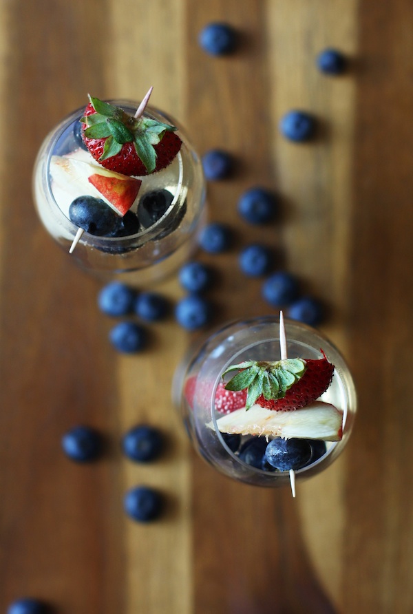 Red White & Blue Prosecco Sangria — Set the Table