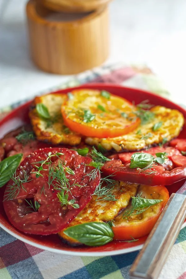 Heirloom Tomato & Halloumi Salad — Set the Table