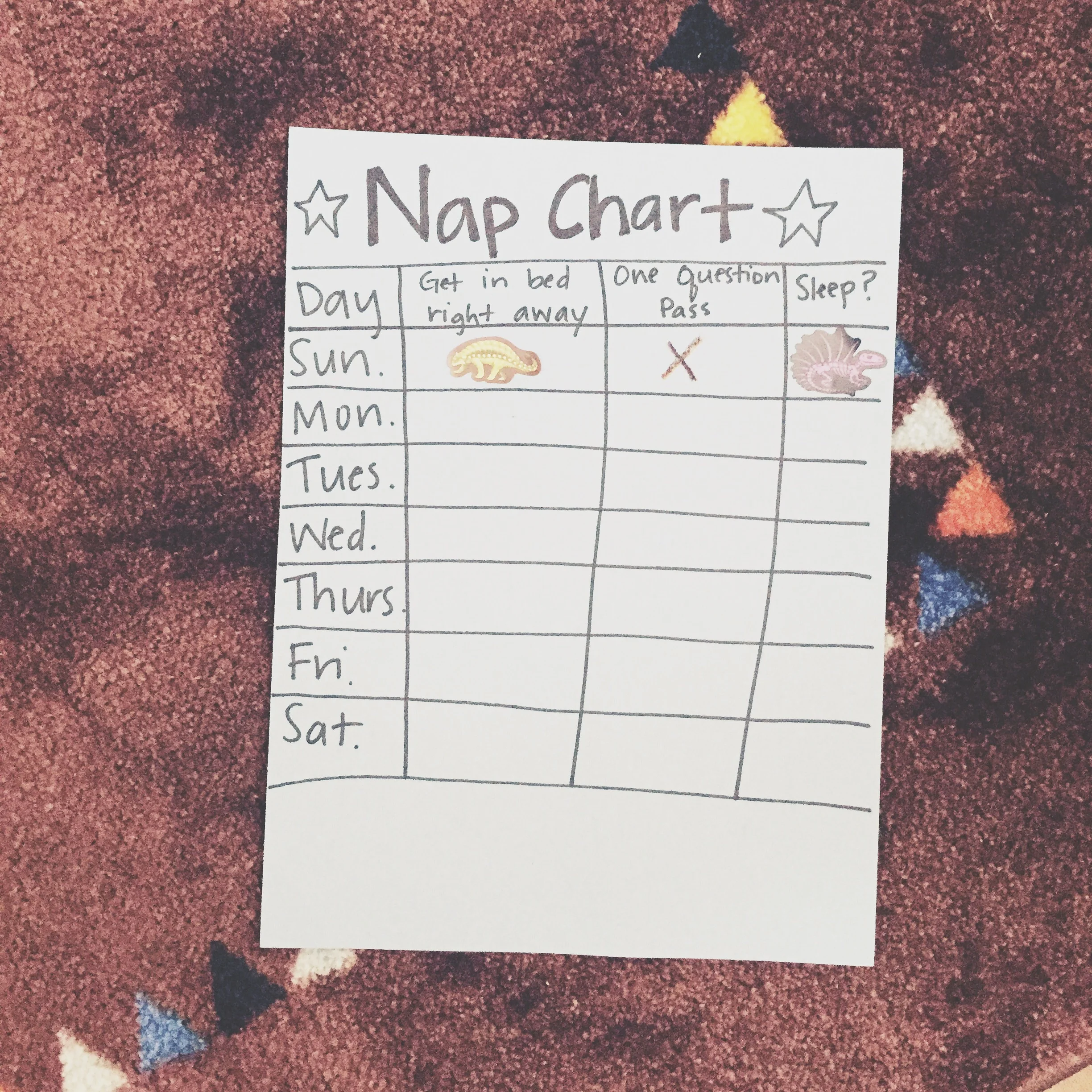 It's not my best work, artistically speaking, but it's doing the trick to make nap time successful!
