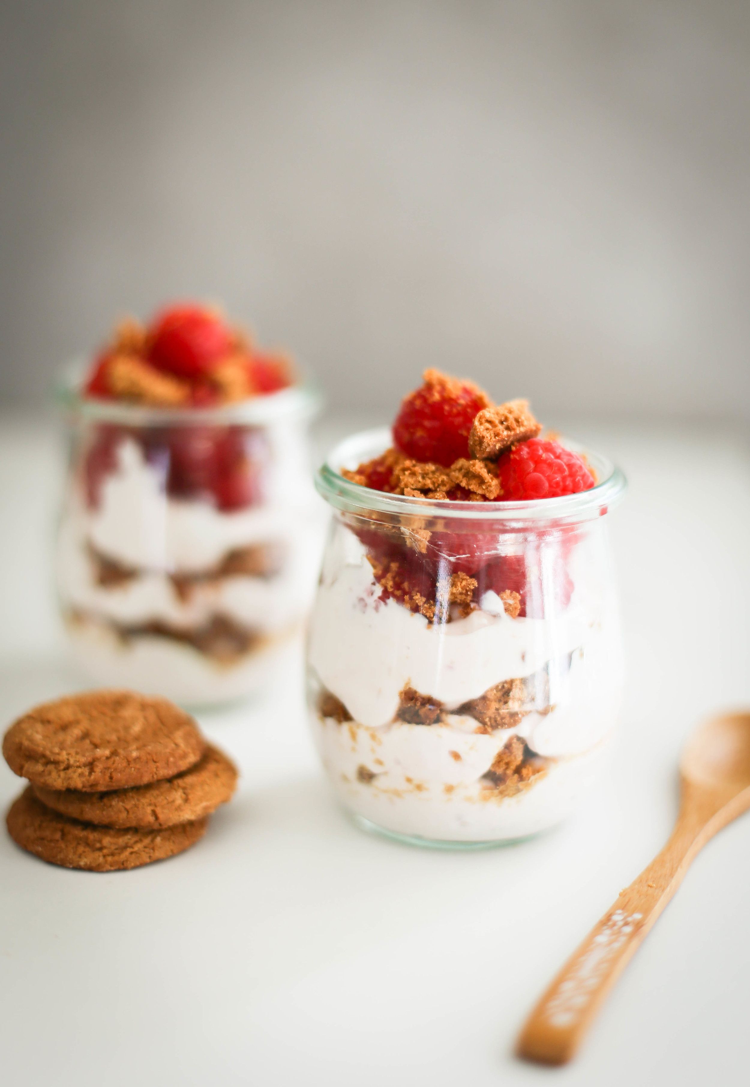 Raspberry Gingersnap Parfaits 