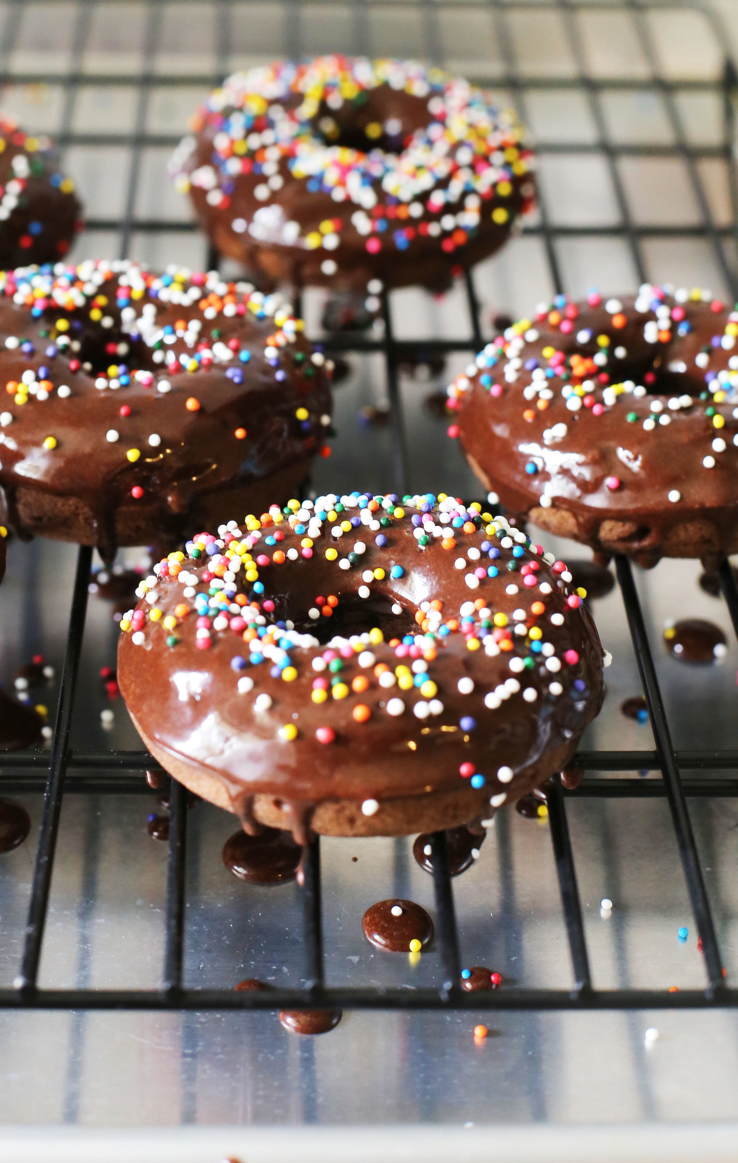 Baked Chocolate Banana Doughnuts