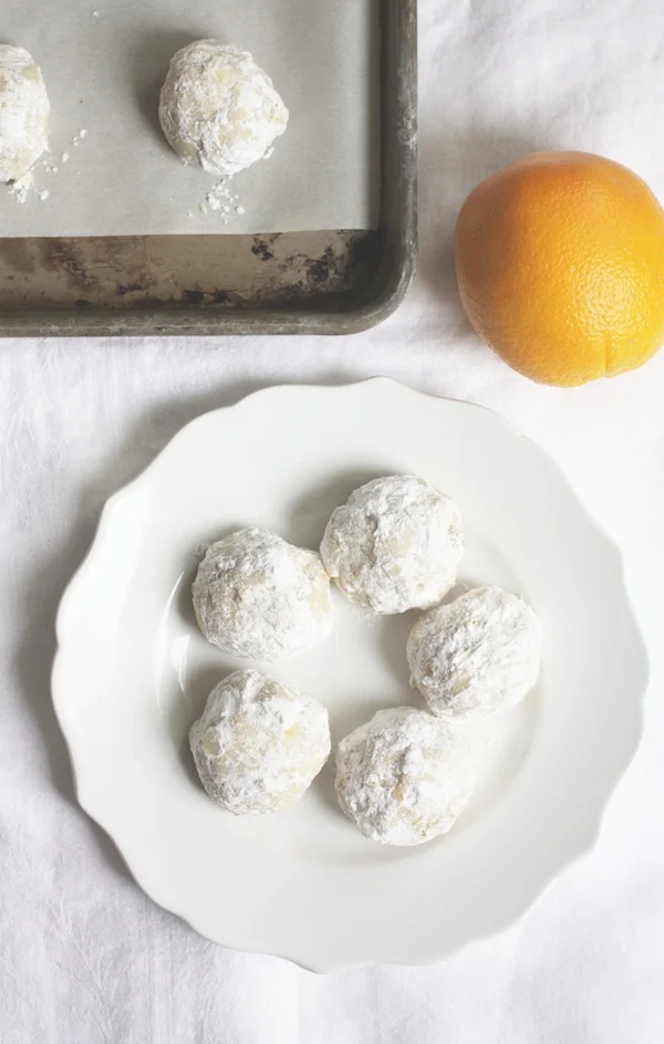 Orange-Walnut Russian Tea Cakes