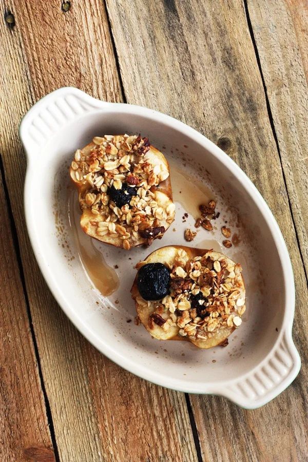 Healthy Baked Apples with Muesli Crisp (+ an announcement!)