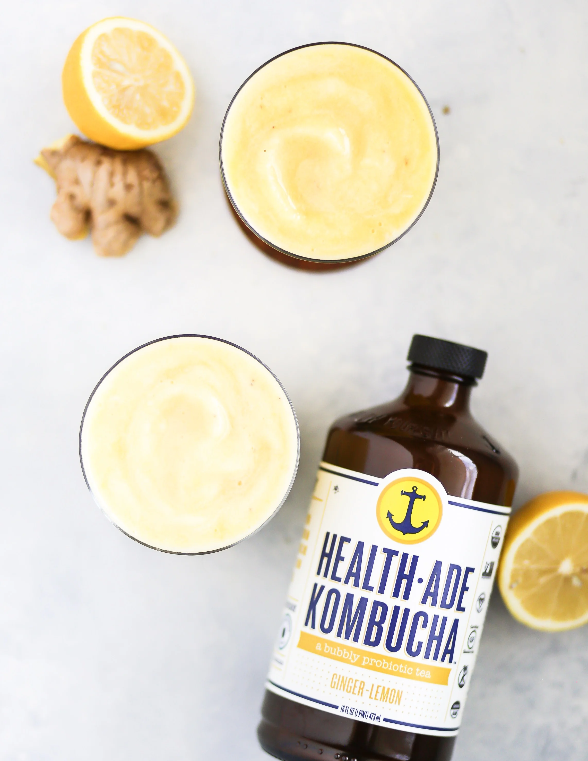 Ginger Lemon Kombucha Smoothie — Set the Table