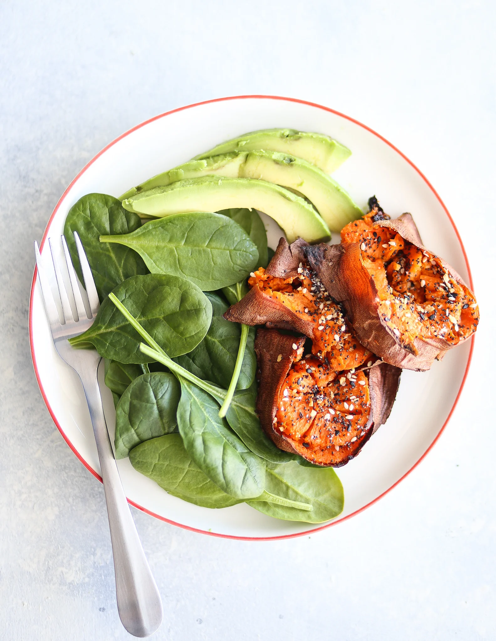 Everything Bagel Smashed Sweet Potatoes 