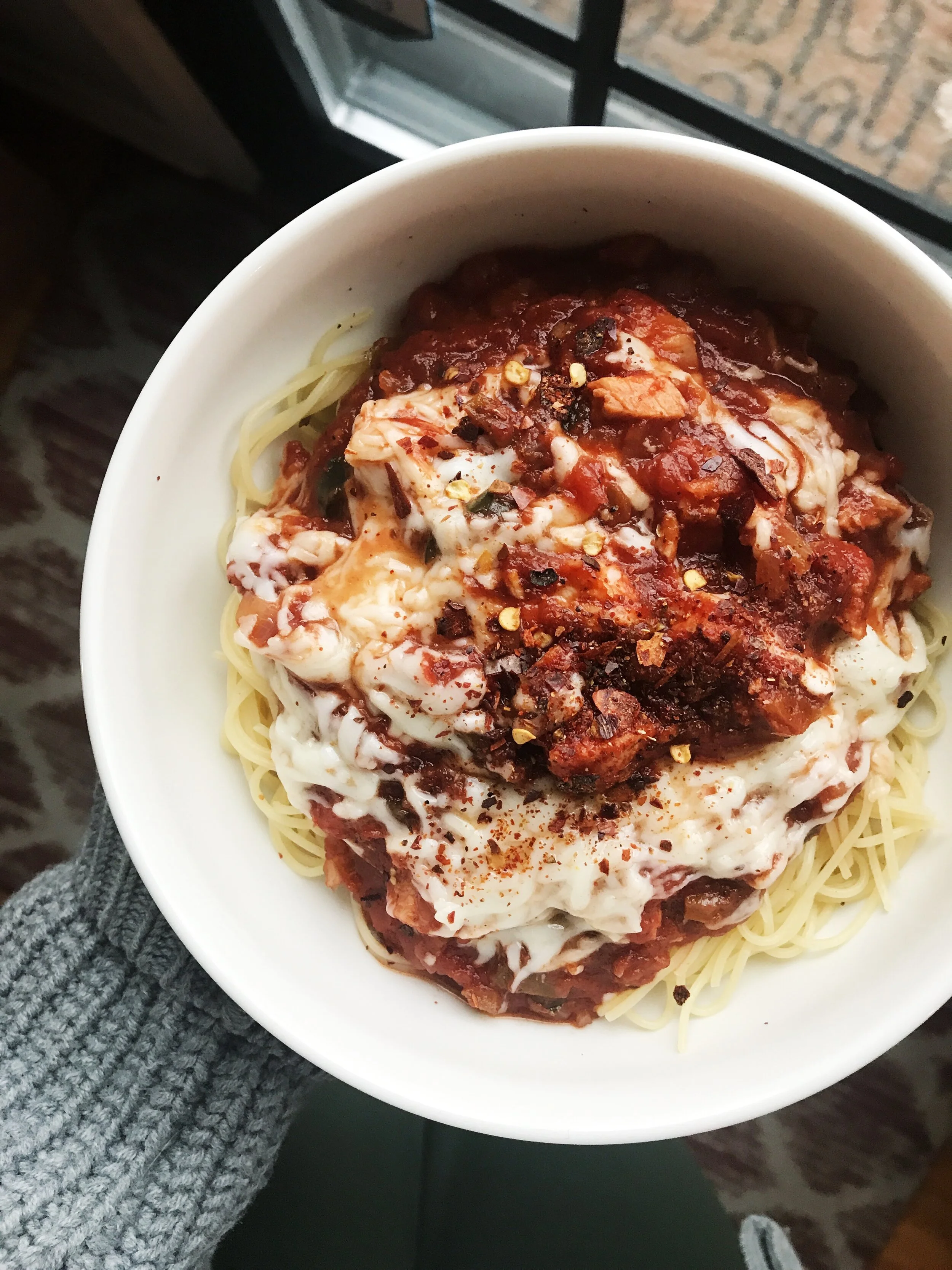 Chicken Cacciatore Inspired Pasta