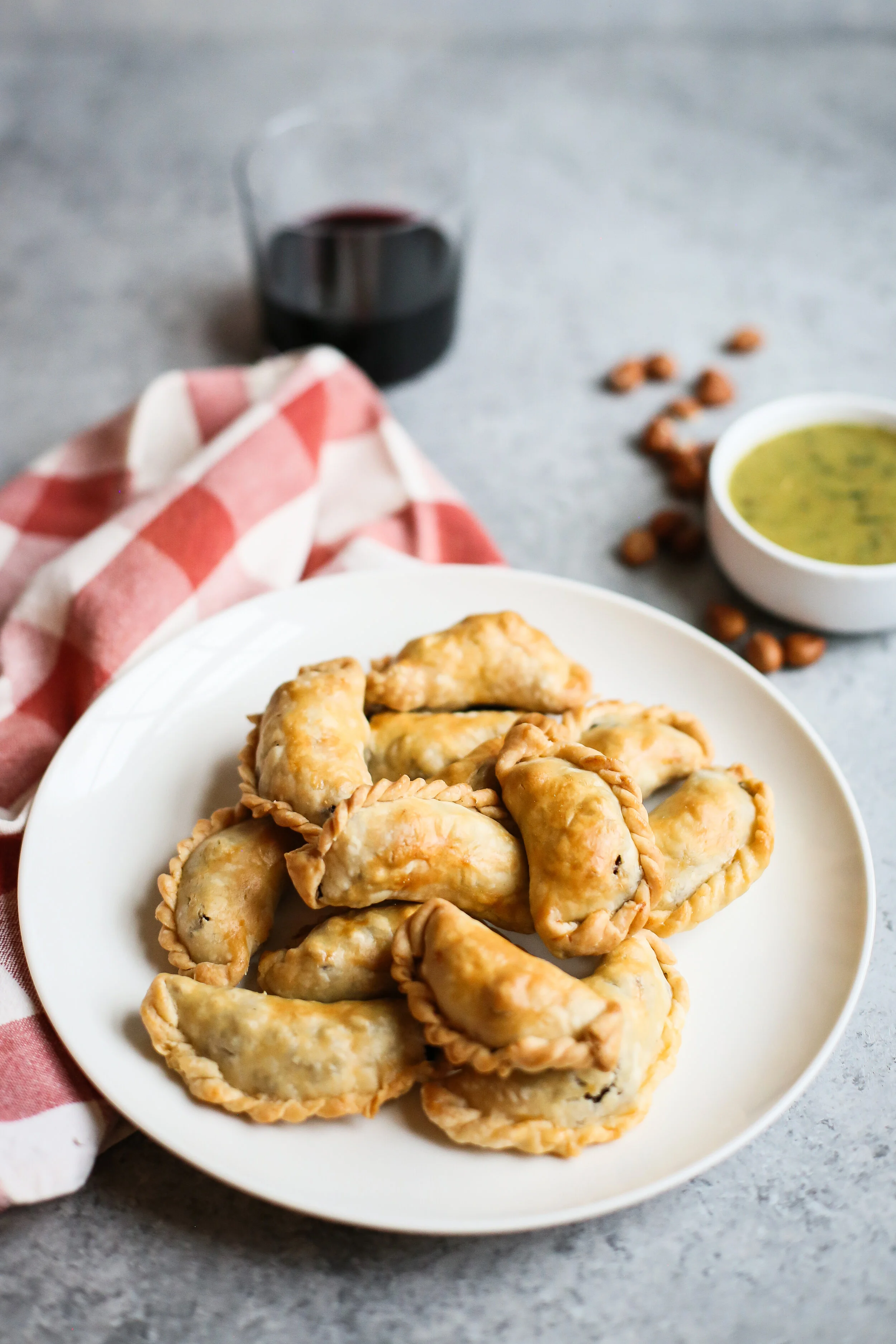 Beef &amp; Peanut Empanadas with Chimicchurri 