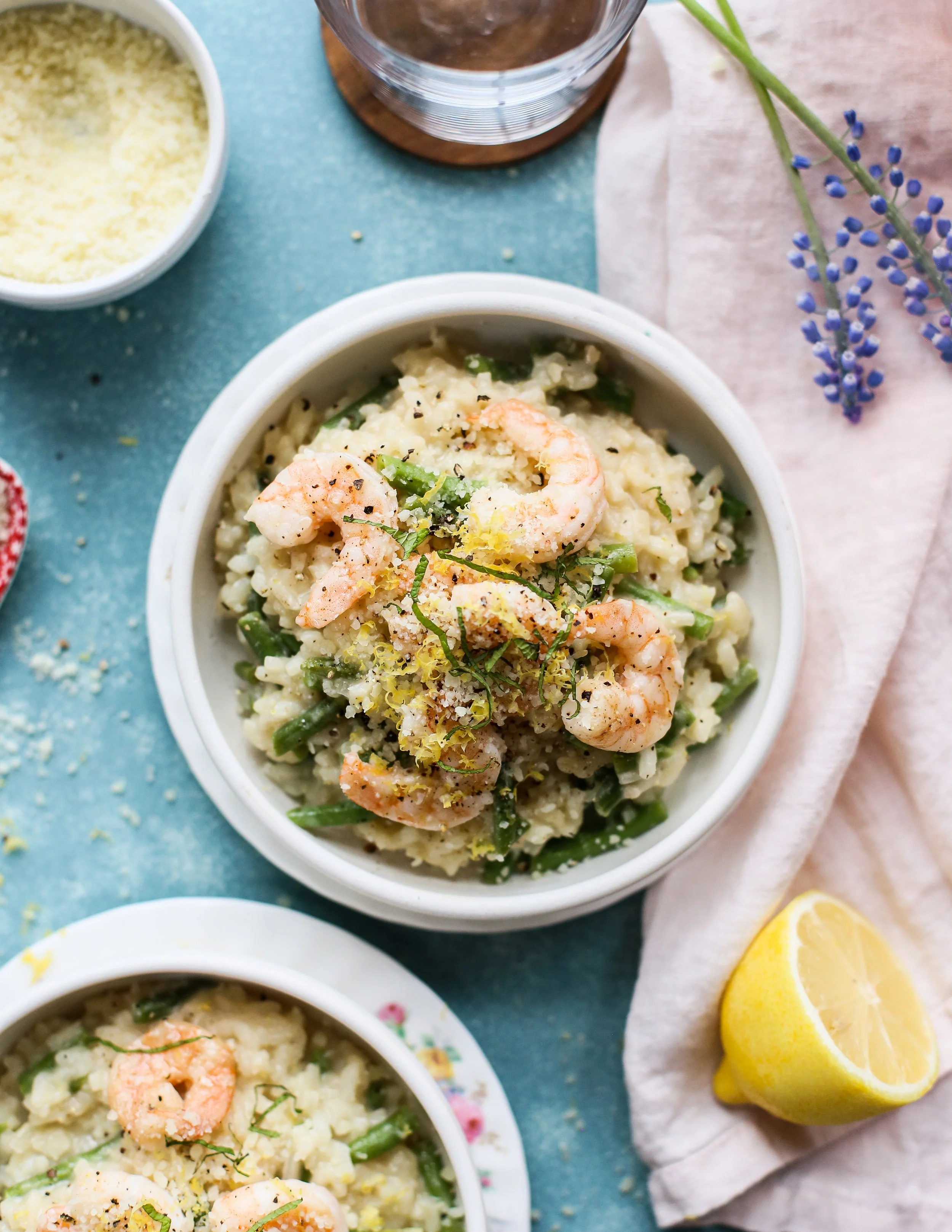 Lemony Risotto with Green Beans &amp; Shrimp
