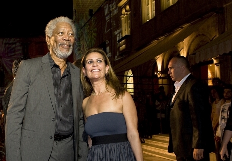 With Morgan Freeman in Sarajevo