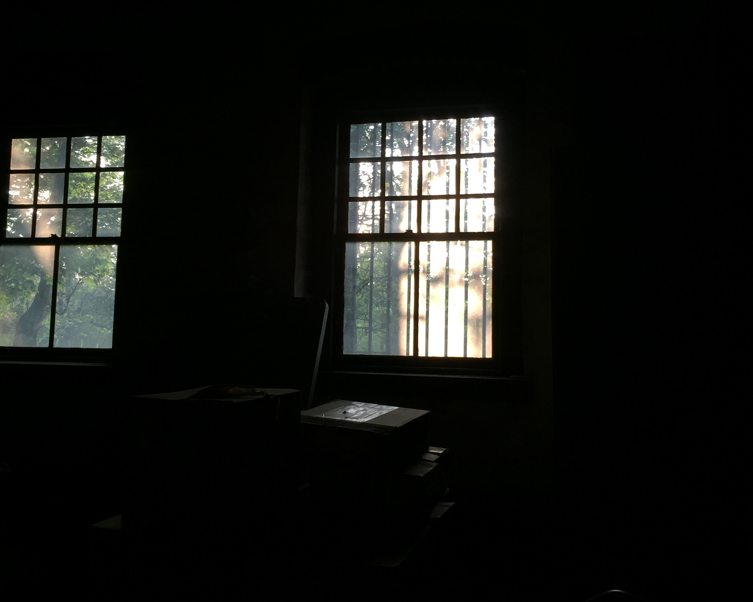  The filtered light through these windows created the shadowy effect that you see in the first two images. 