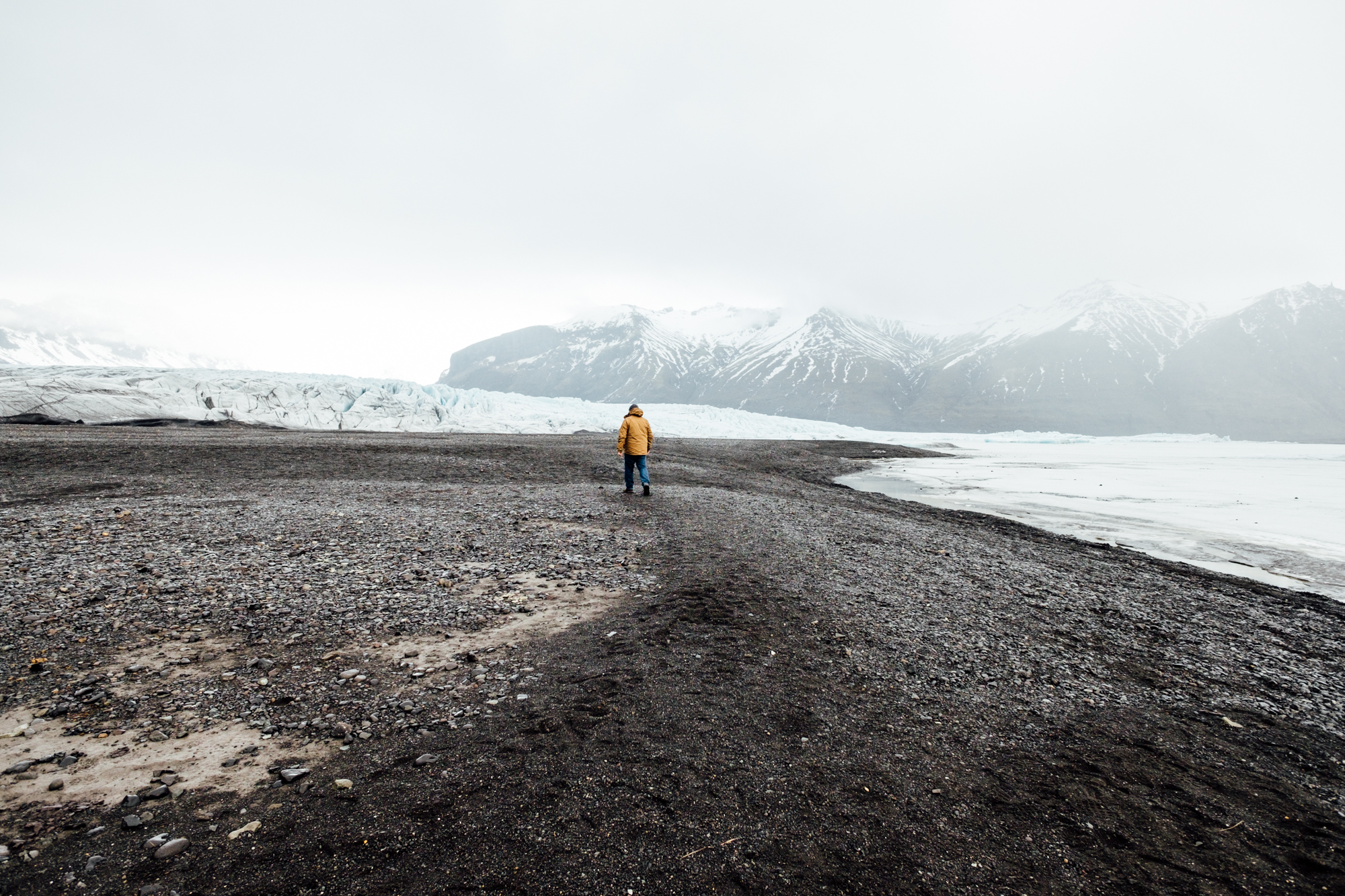  You’ll notice a trend of Jake walking ahead without me in many of my photos - life with a photographer girlfriend, I guess! We’re still wandering Skaftafellsjökull here. 
