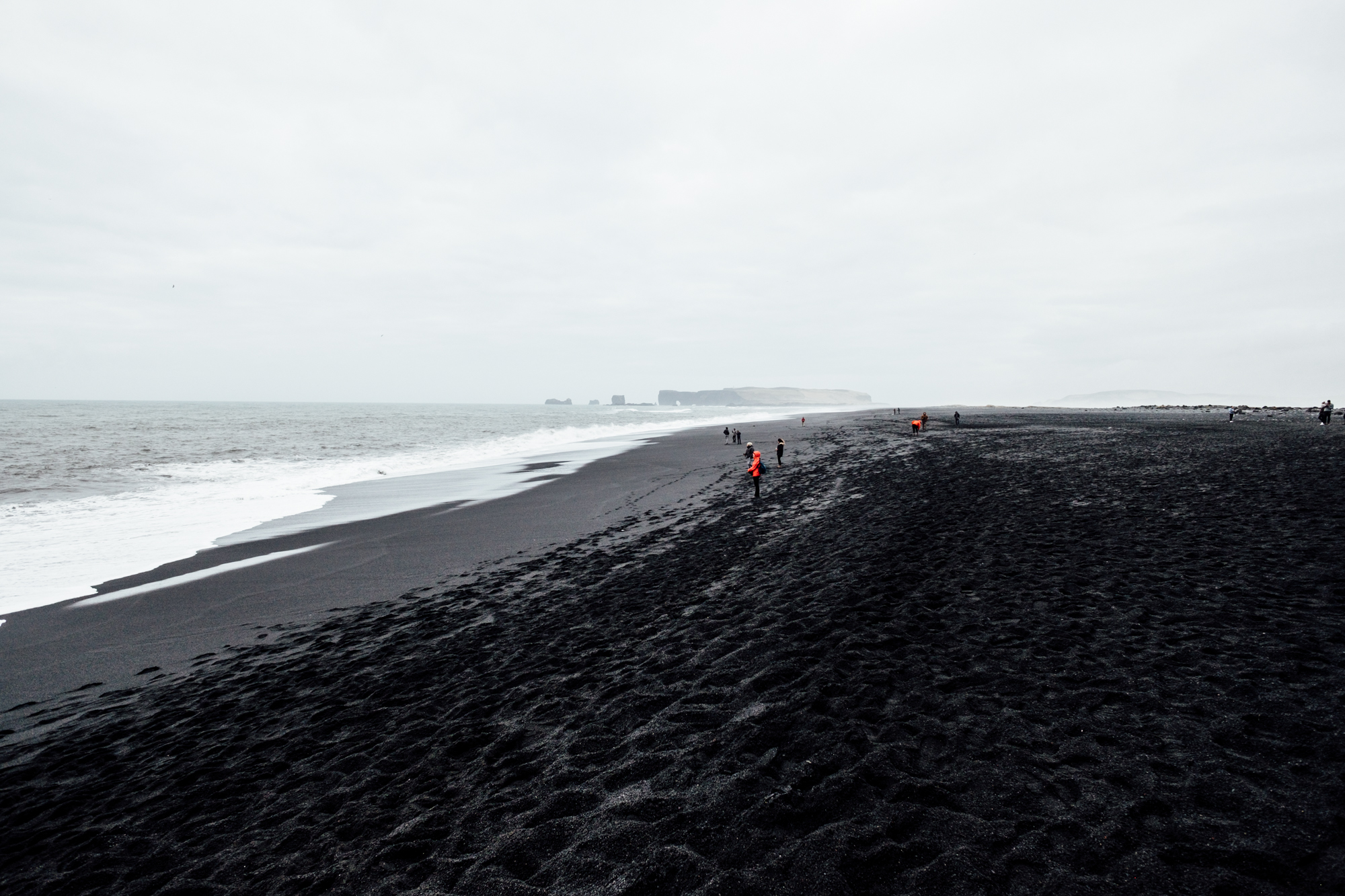 Looking out at the black sand beach. The sand here is such a intense deep black - it’s hard to describe without seeing it in person.