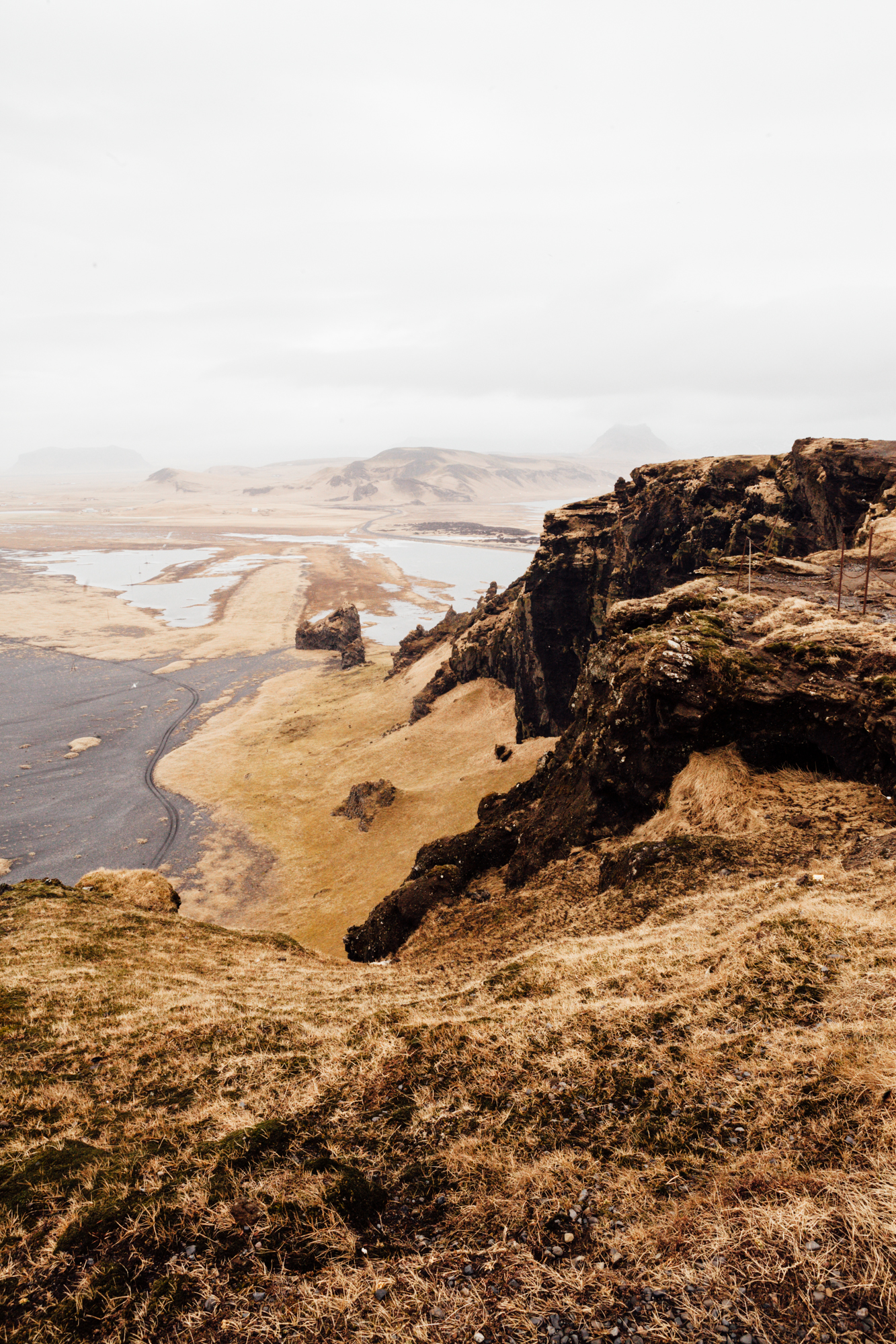  One of my favorite views of the trip - looking back inland from the Dyrhólaey Peninsula. 