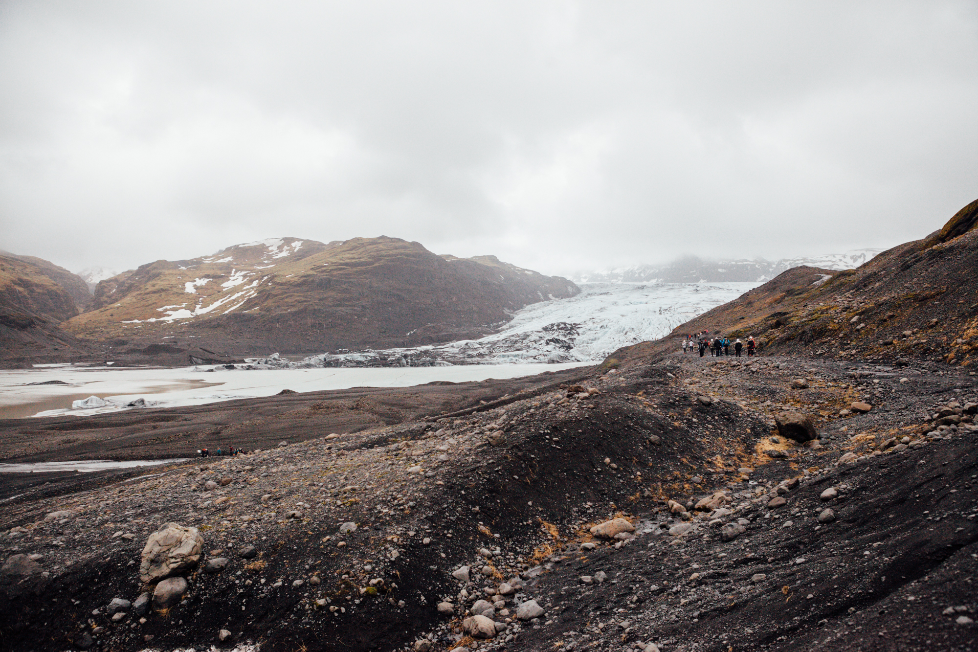  A quick stop to check out the Solheimajokull Glacier just outside of Vik. This glacier is also receding at an alarming rate due to climate change. 