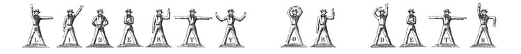 Armed Alphabet - Uppercase: Yes Lowercase: No Numerals: No