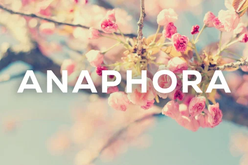 April is the month to write Anaphora.