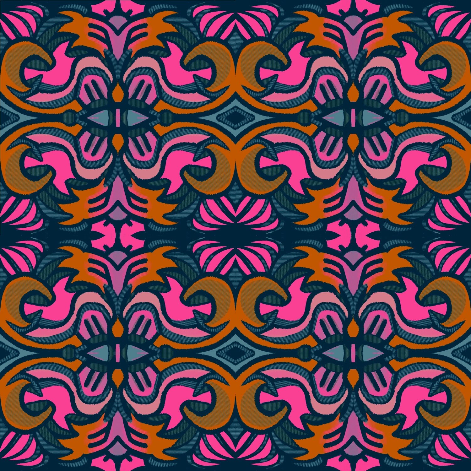 Tina Knop Morse Pink Teal Pattern